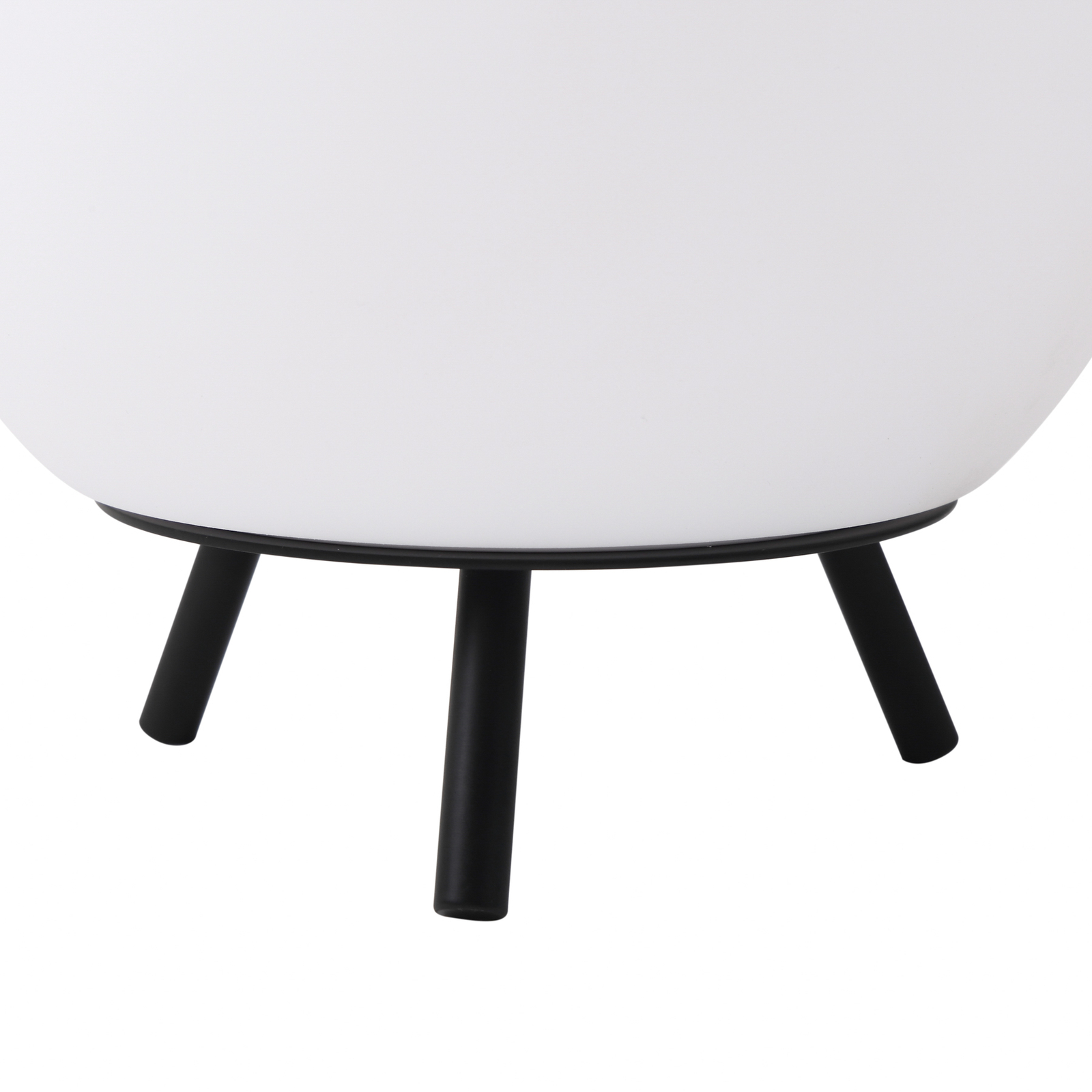 Lindby LED oplaadbare tafellamp Aurilia, zwart/wit, ijzer, IP44
