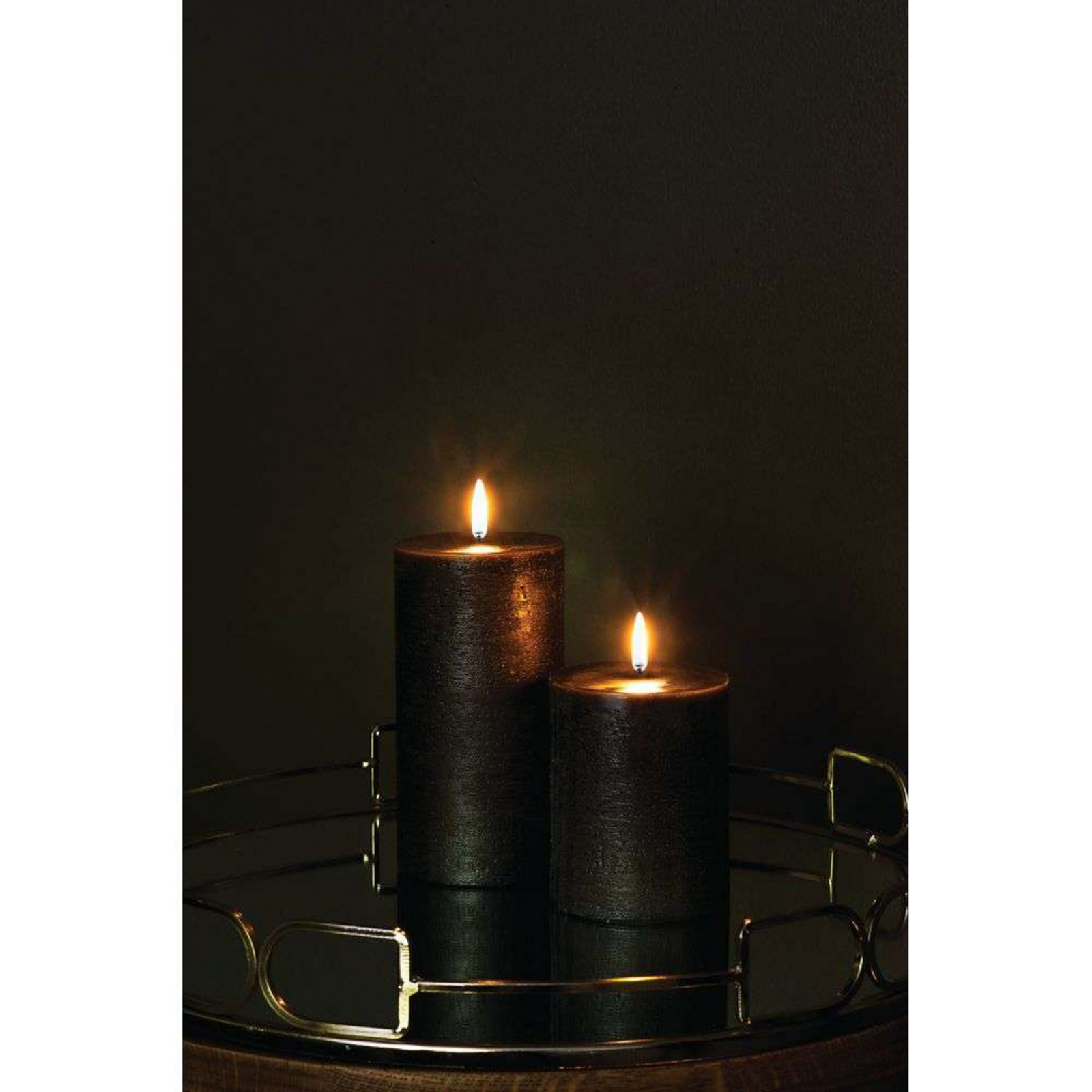 Pillar Candle LED 7,8 x 10,1 cm Rustic Forest Black - Uyuni Lighting