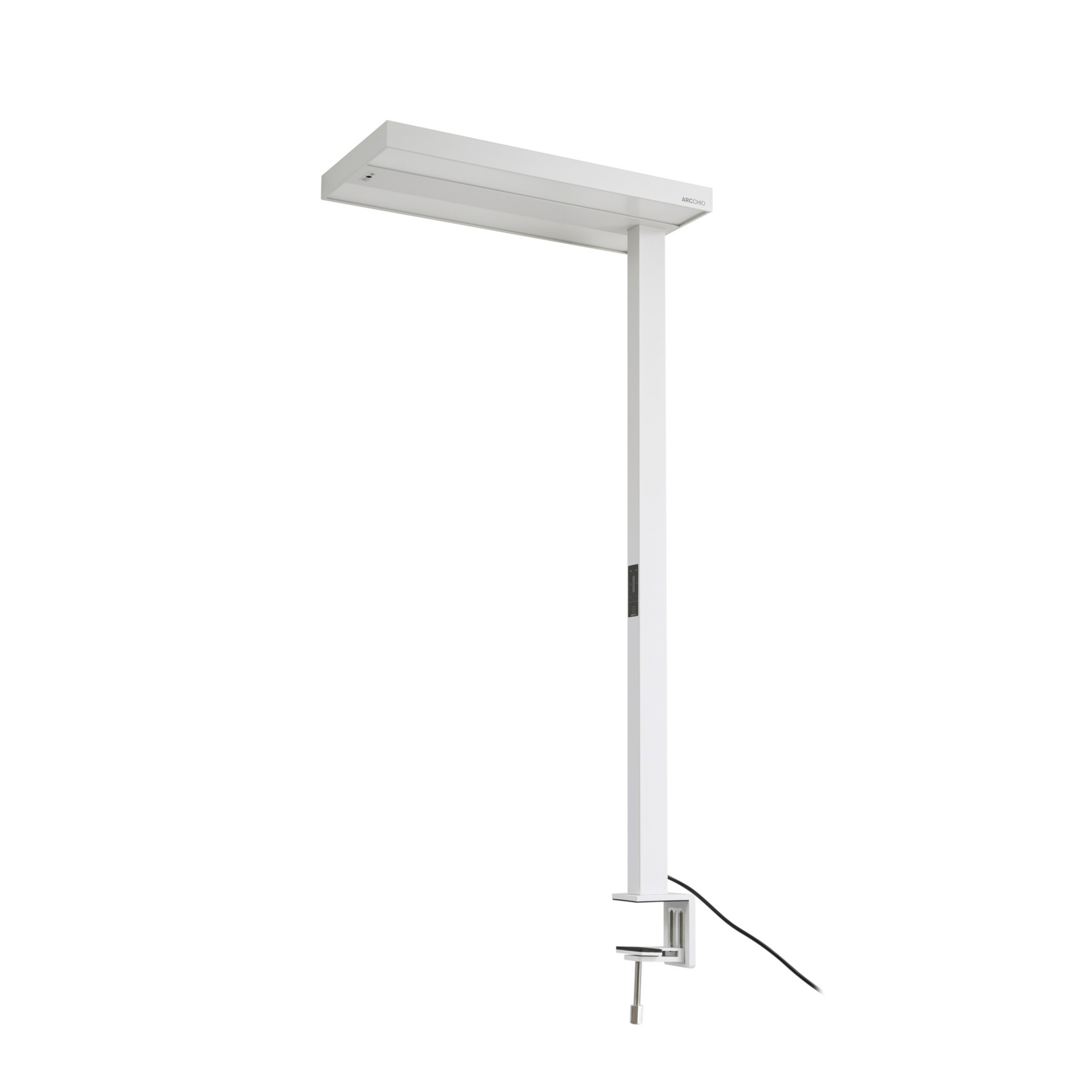 Logan LED-klemmelampe, hvit, dimbar, sensor - Arcchio