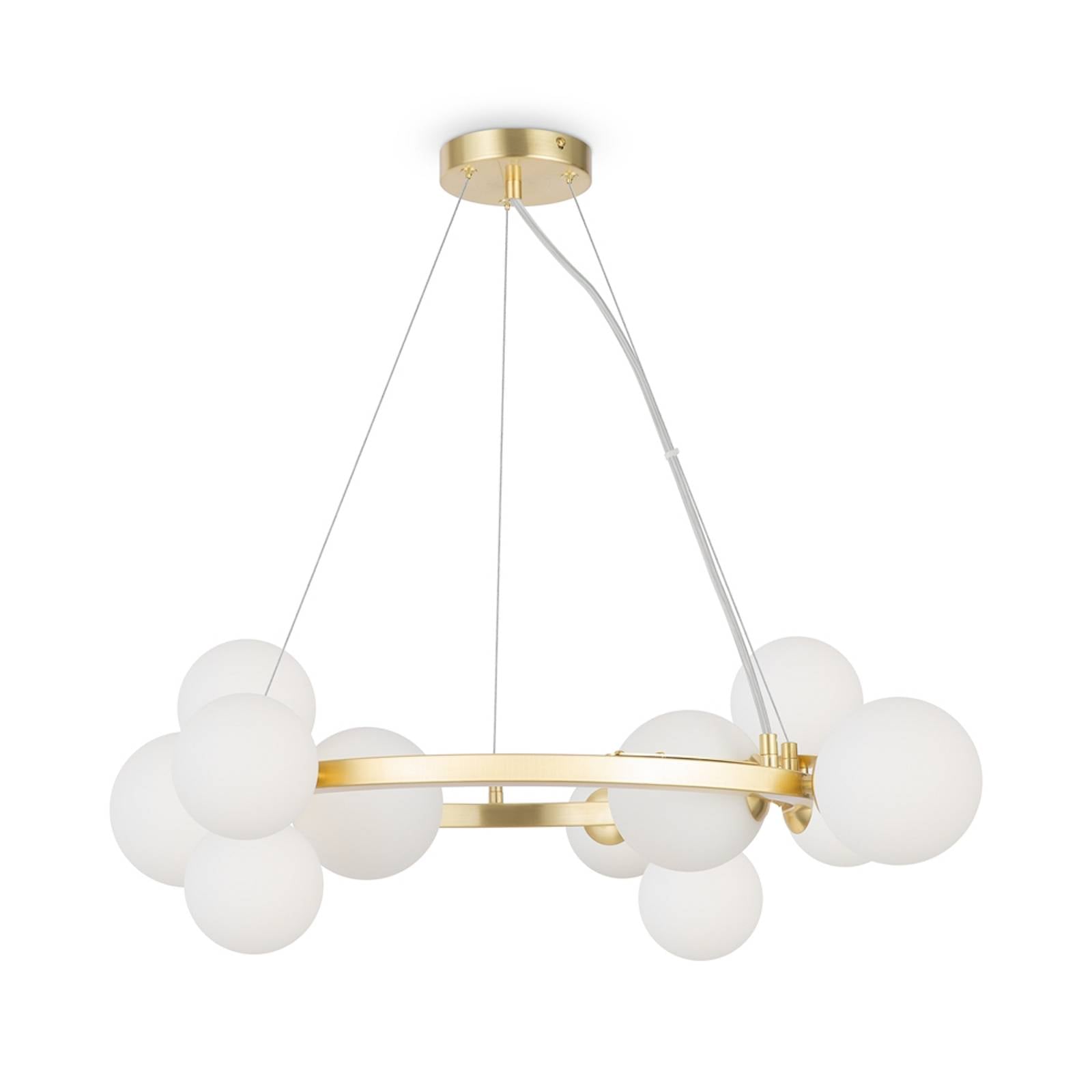Dallas Modern 1 Globe Pendel-Deckenleuchte Gold Mattweißer Schirm G9 - Maytoni