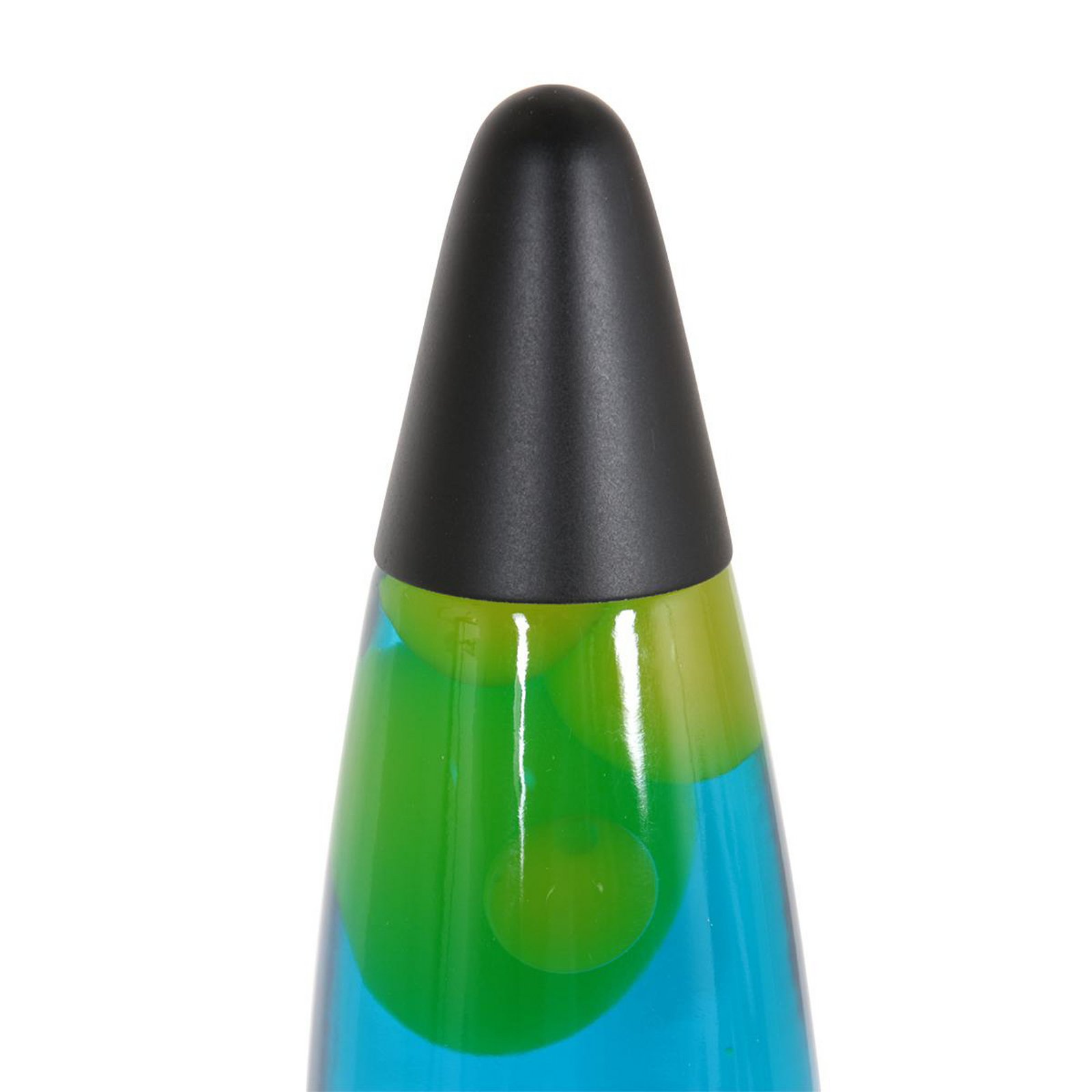 Lavalampe Volcan 3116, schwarz, grün-blaue Flüssigkeit, E14