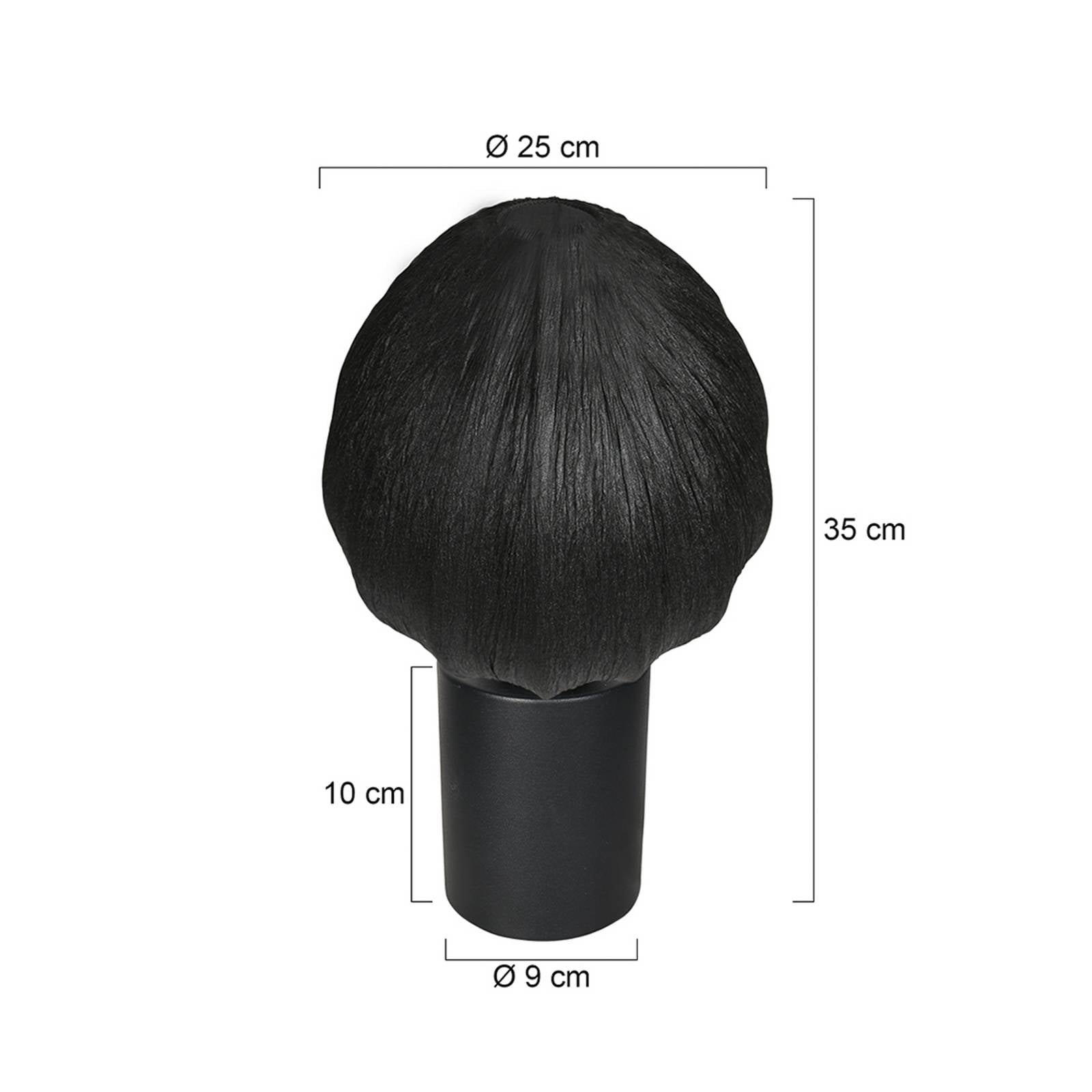 Steinhauer Stolní lampa Bloeba, černá, Ø 25 cm, len/kov