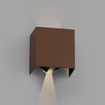 Olan LED outdoor wall light, rusty brown