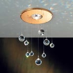 Lampada a incasso Feng Shui elementi Swarovski oro