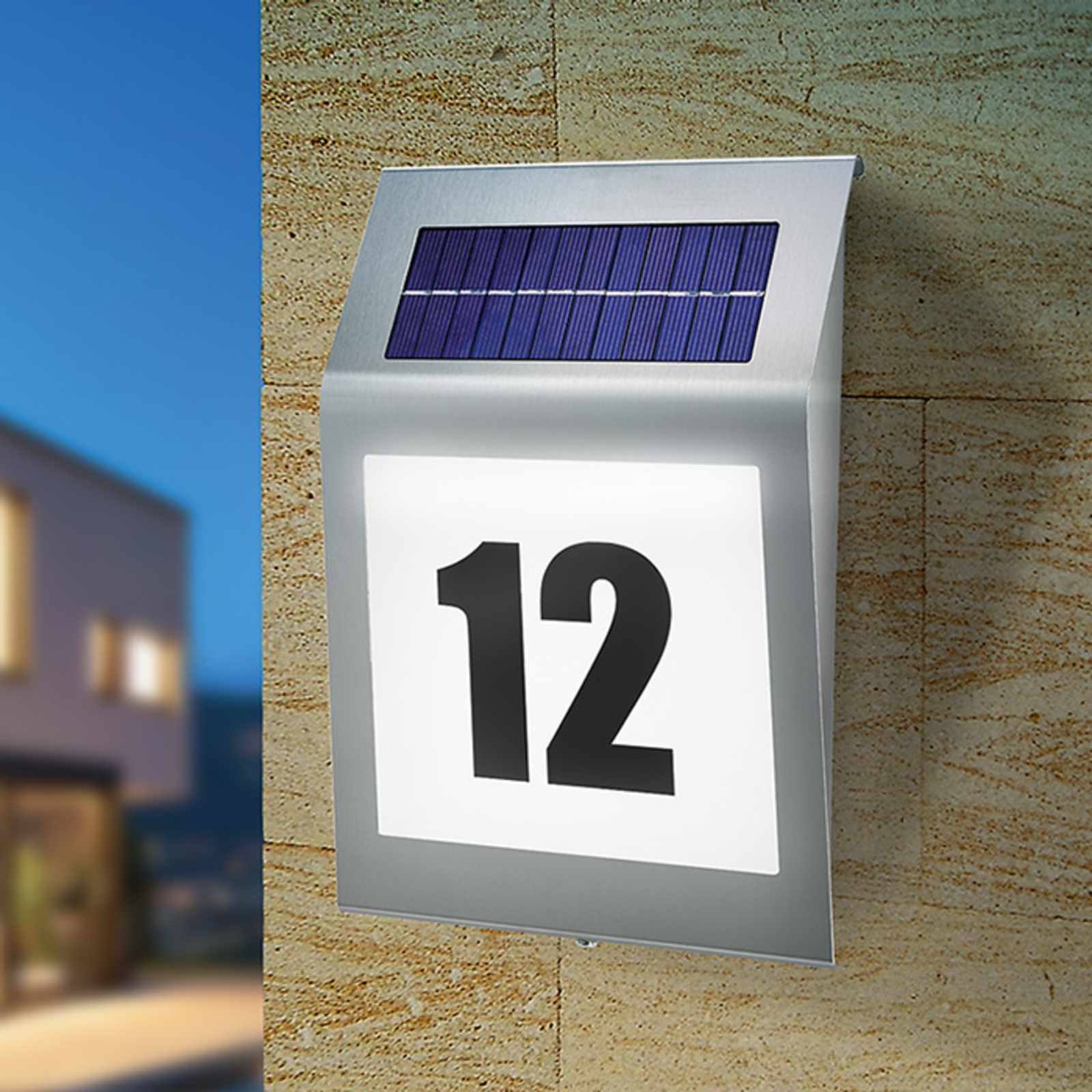 Style - Solar-Design-Hausnummernleuchte