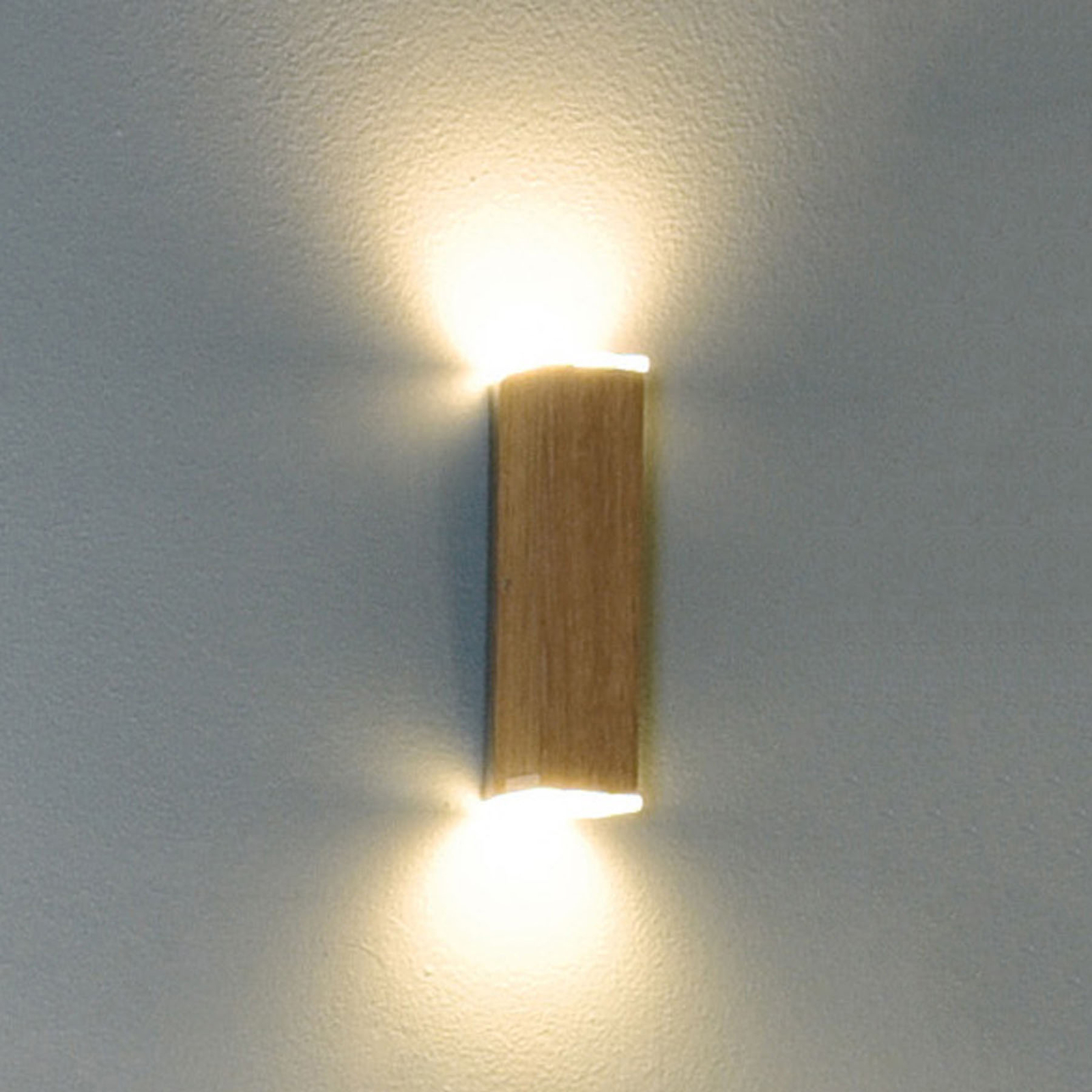 HerzBlut Leonora LED wall lamp up/down oiled oak