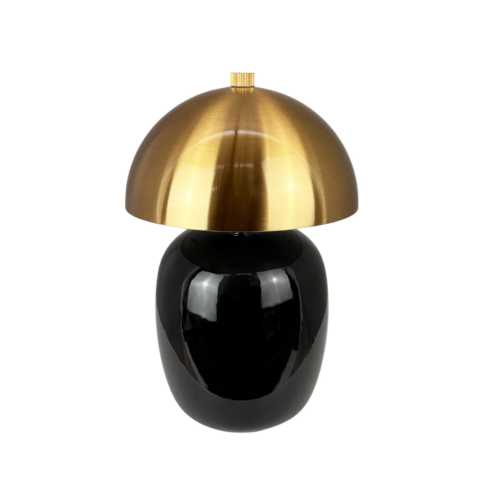 Dyberg Larsen LED-Tischleuchte Manhatten, schwarz/messing