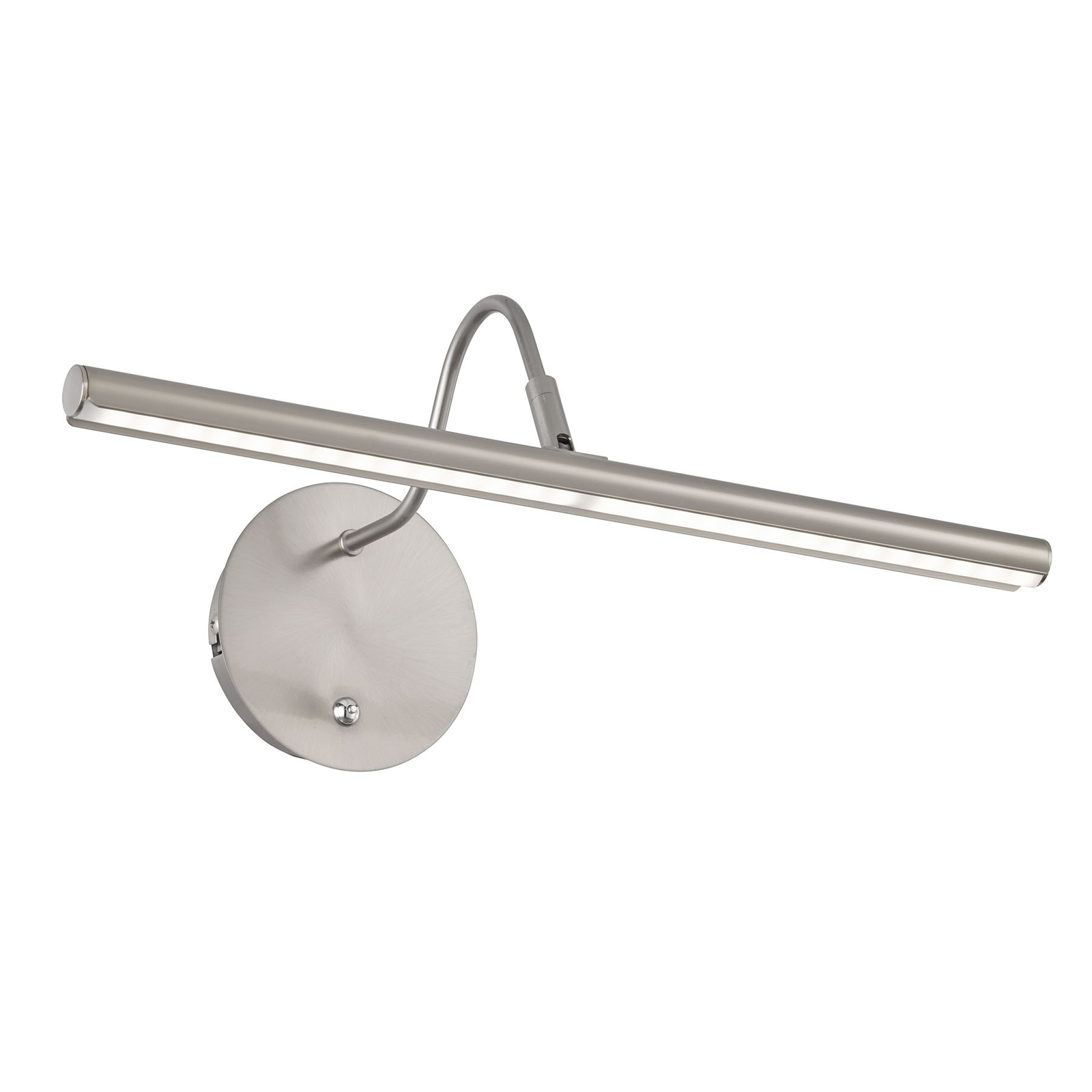 Nami LED wall light with switch, nickel-coloured