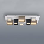 LED-stropna svetilka PURE Manhatten, večbarvna, 8-žarilna, CCT