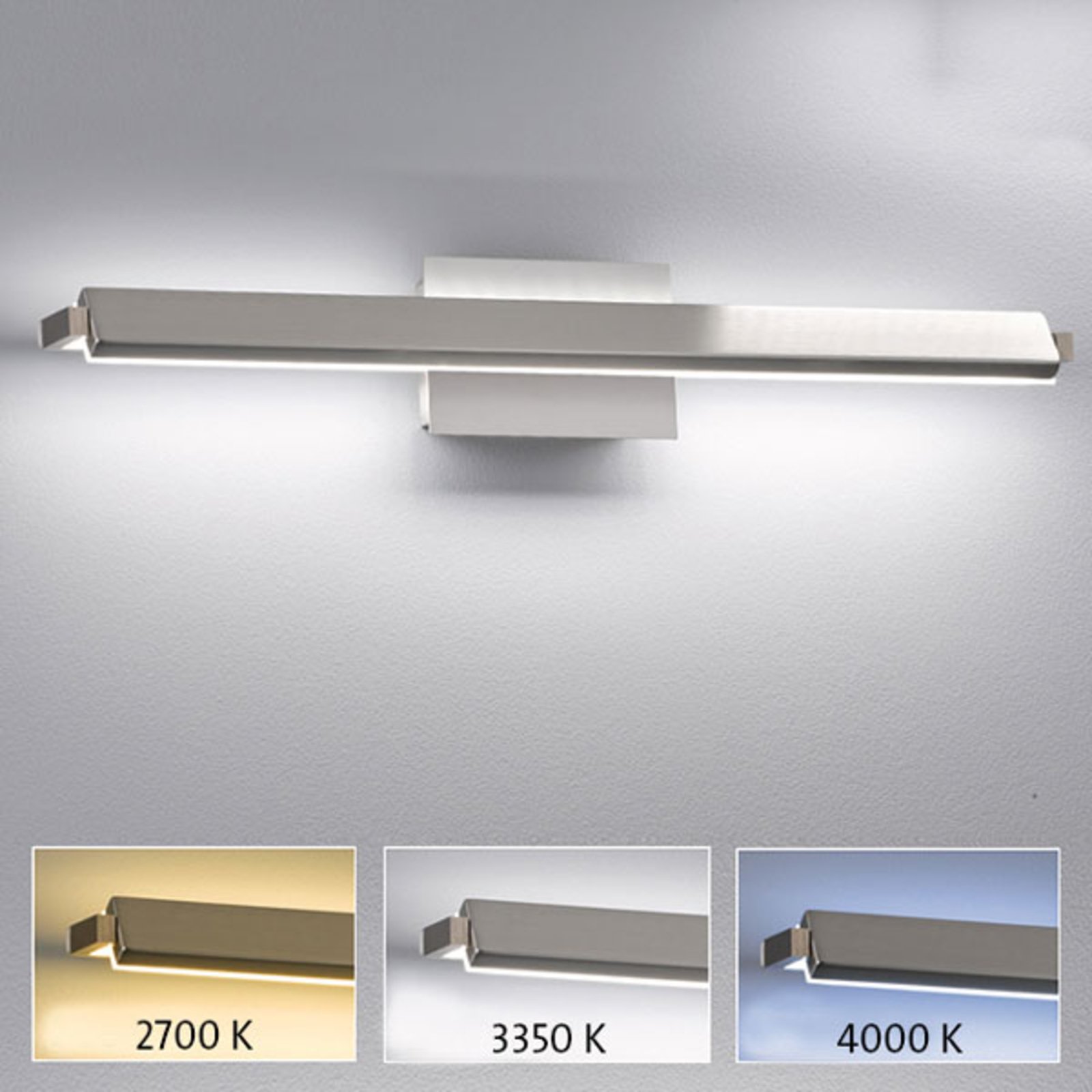 LED-væglampe Pare TW, lysdæmper, 3 lysfarver 60cm
