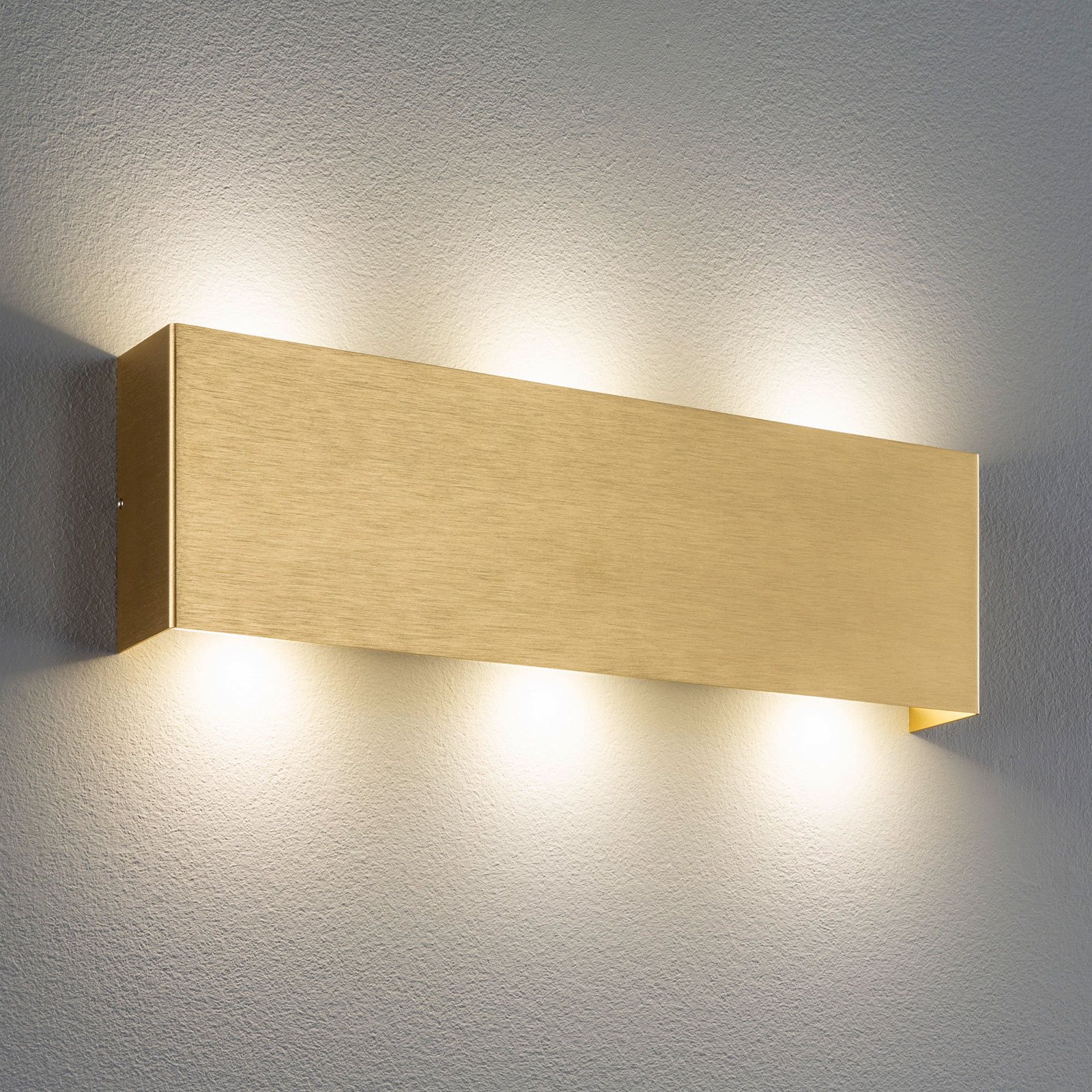 Maja Wandleuchte, messing matt, 38 cm