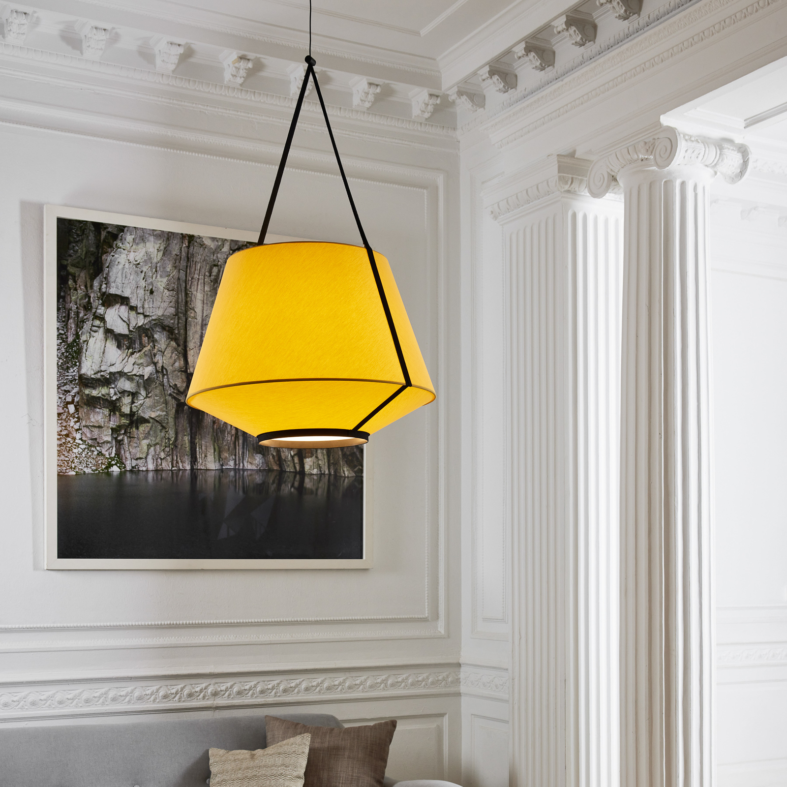 Forestier Carrie M hanglamp, geel