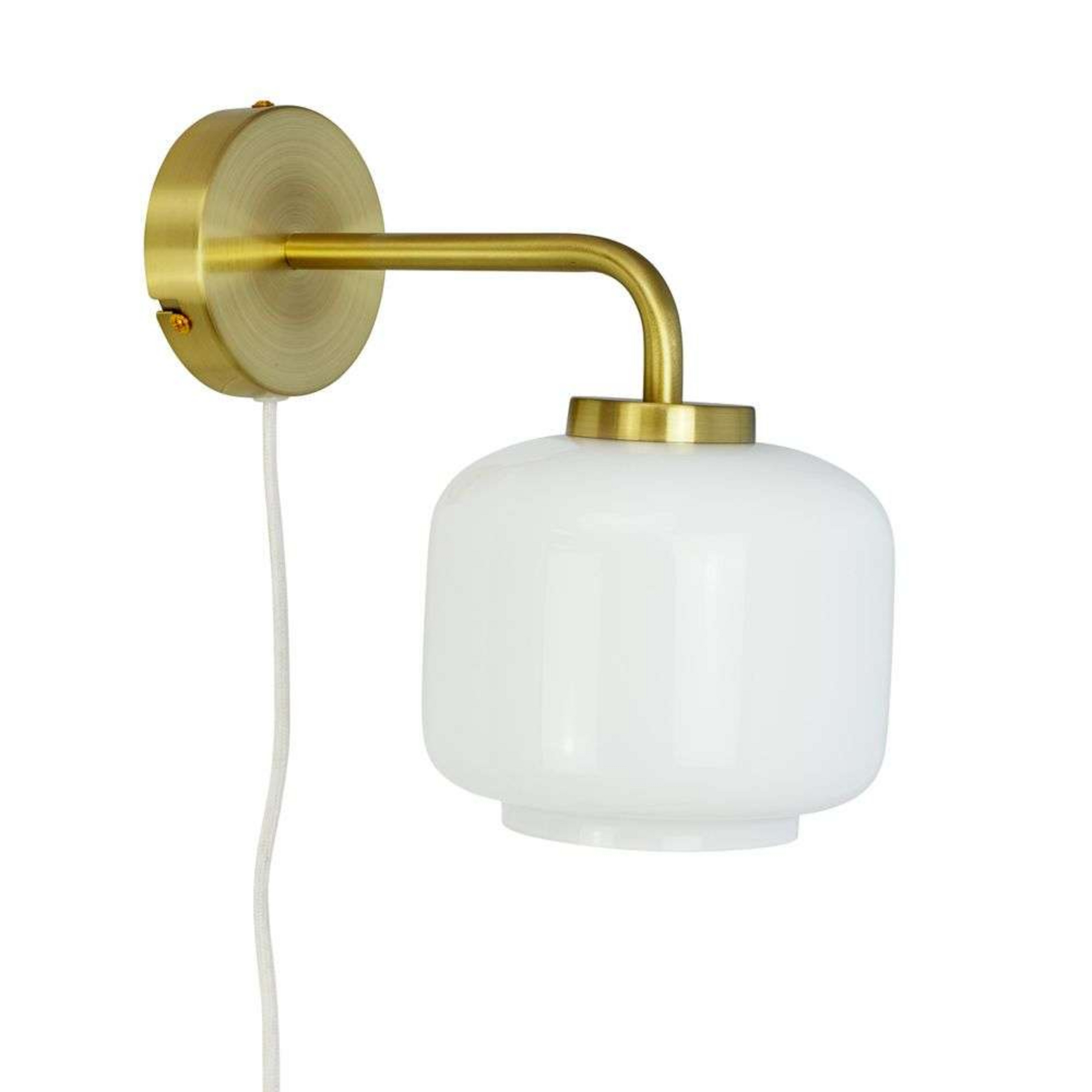 Arp Væglampe Ø15 Opal/Brass - DybergLarsen