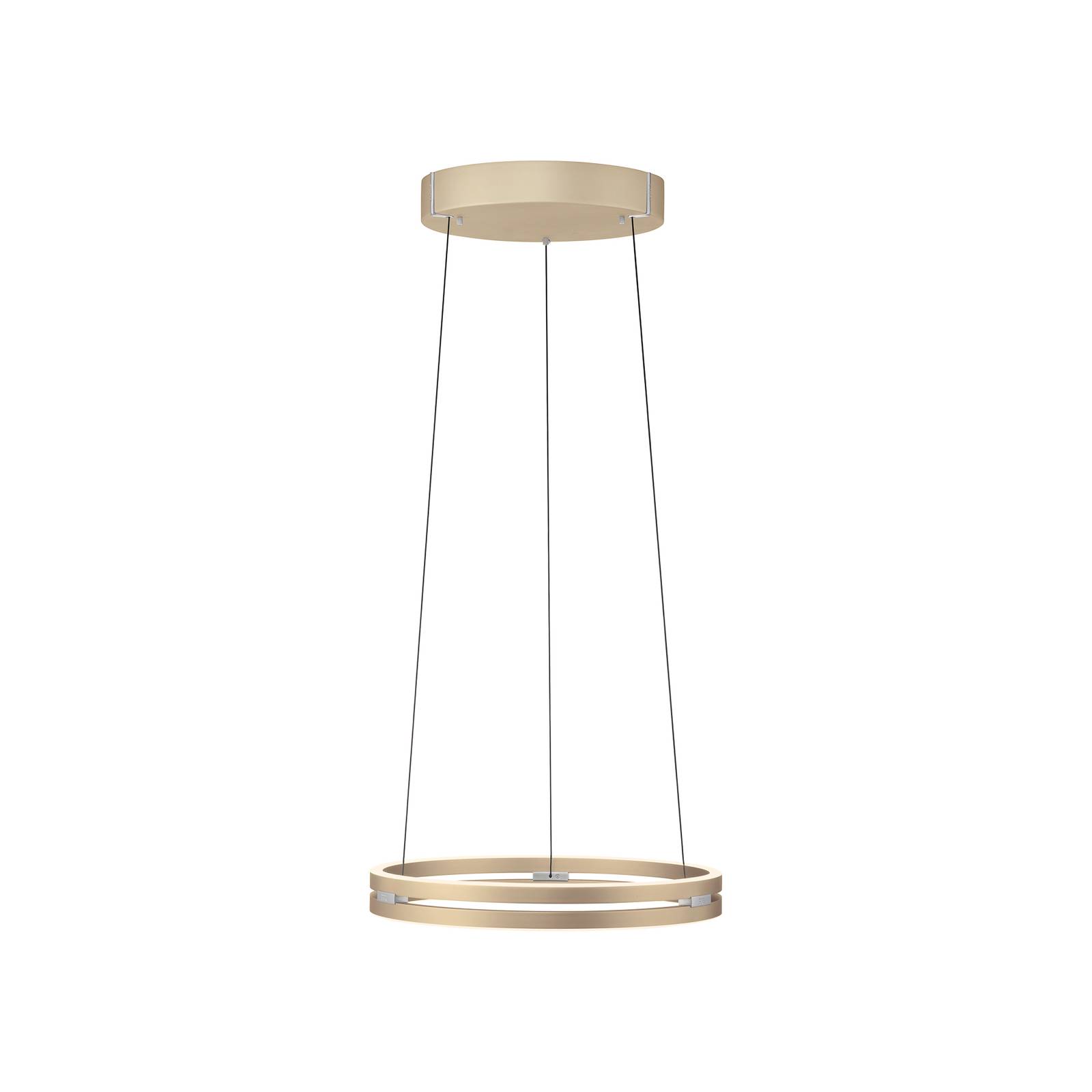 PURE LED-Hängeleuchte E-Loop messing Ø 50 cm Aluminium CCT