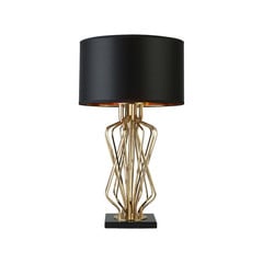 Lampa stołowa Ethan marmurowa stopa klosz tkanina
