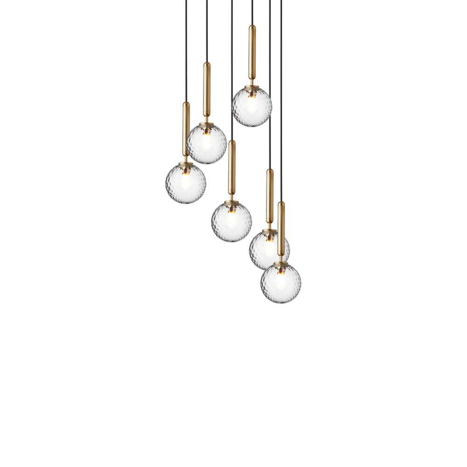 Miira 6 Candelabru Brass/Optic Clear - Nuura