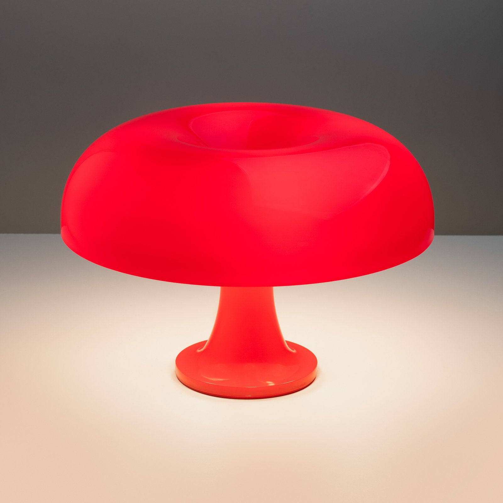 Artemide Nessino - Candeeiro de mesa de design, vermelho