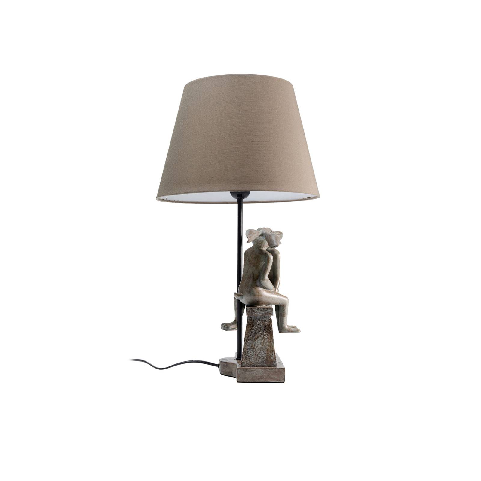 Lampa stołowa Kare Animal Bunny Love, brązowa, wysokość 53 cm