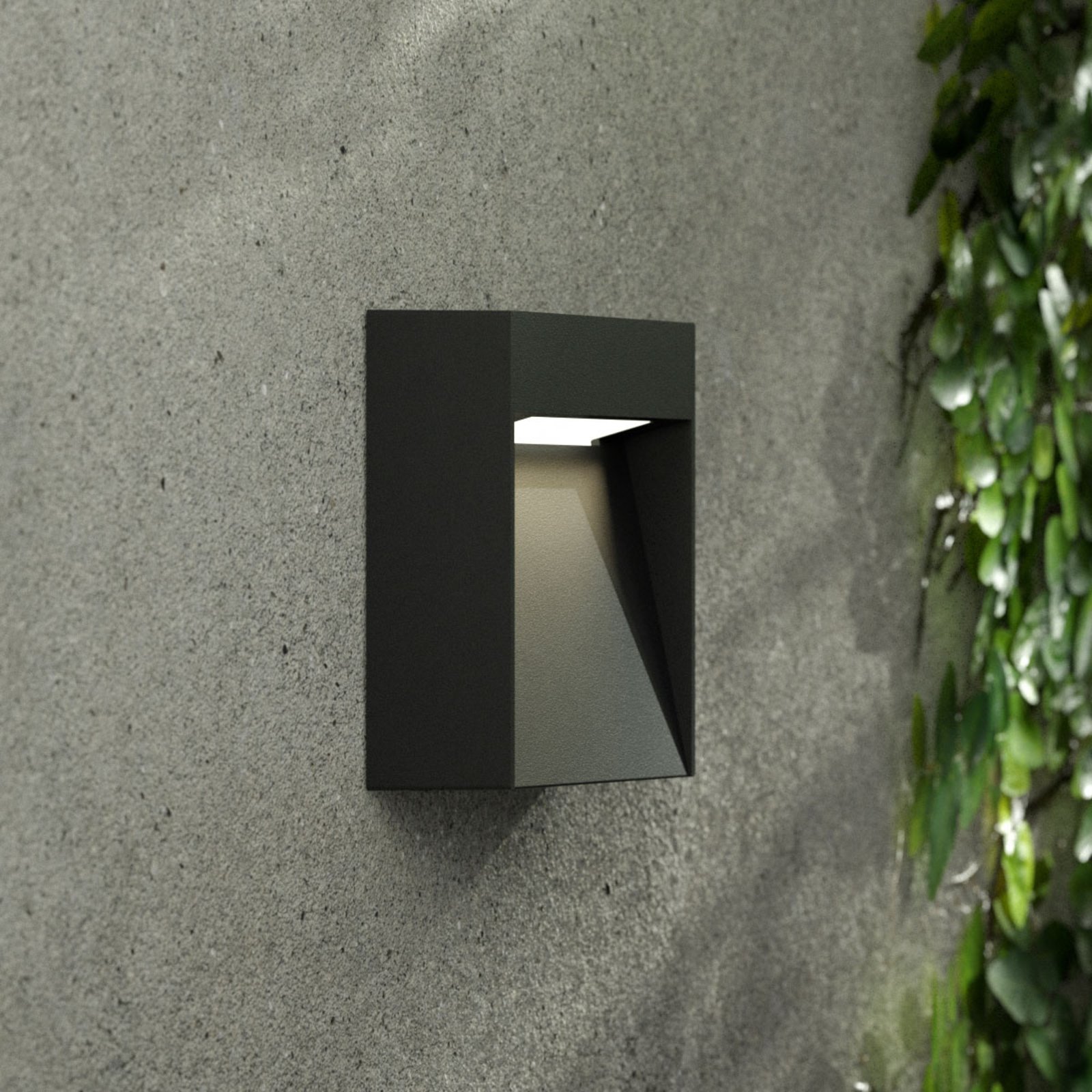Bene LED Außen Wandleuchte Dark Grey - Lucande