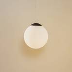 Lampa wisząca w kształcie kuli, szkło opalowe/chrom, Ø 30 cm