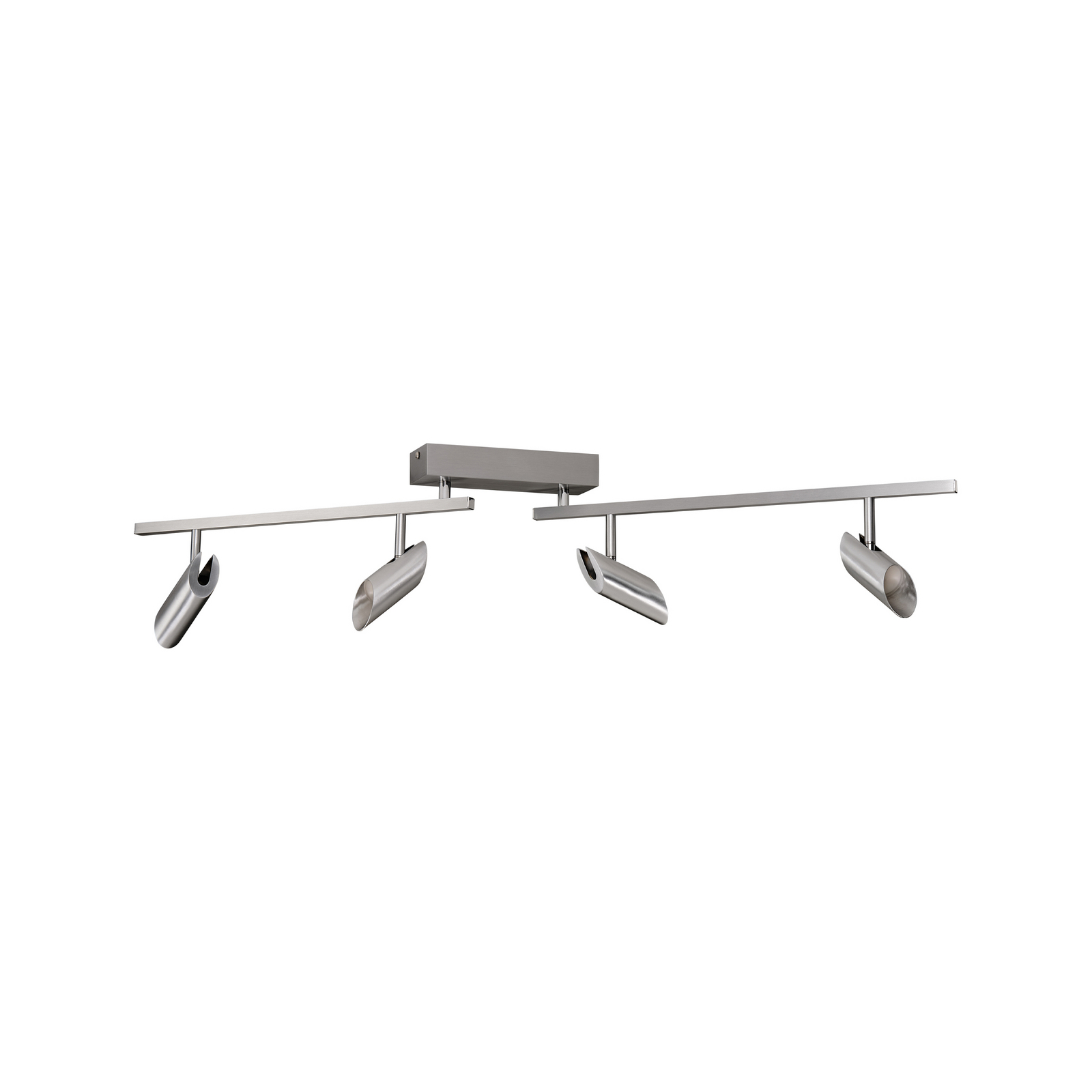LED таванни прожектори Risell, дължина 104 cm, цвят алуминий