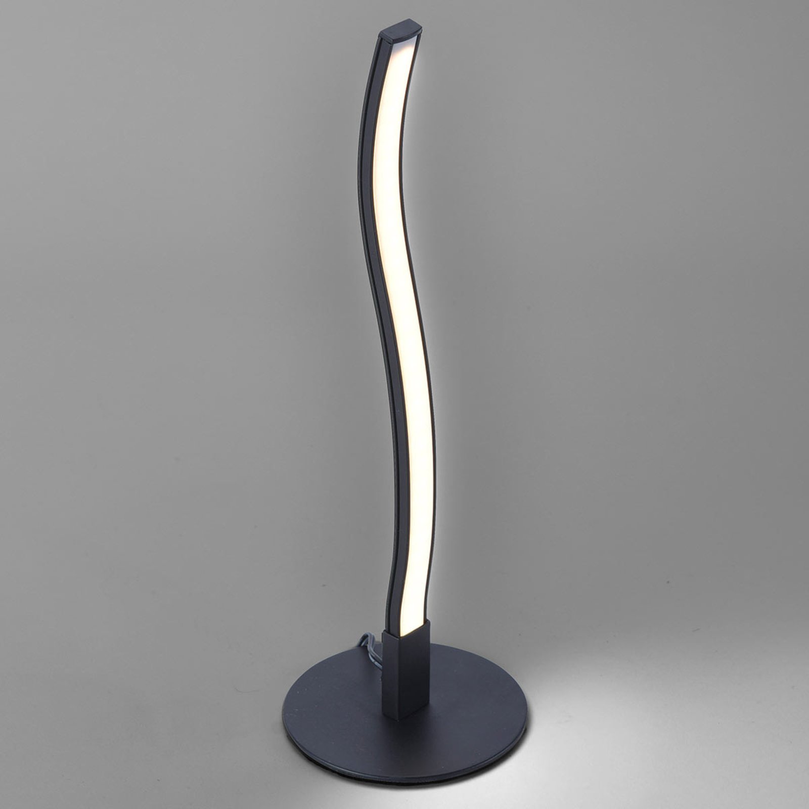 Lampe de table LED Wave 3 000 K 30 cm noire
