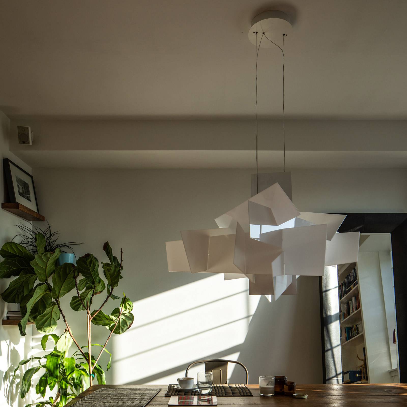 Foscarini Big Bang żyrandol LED, biały, Ø 130cm