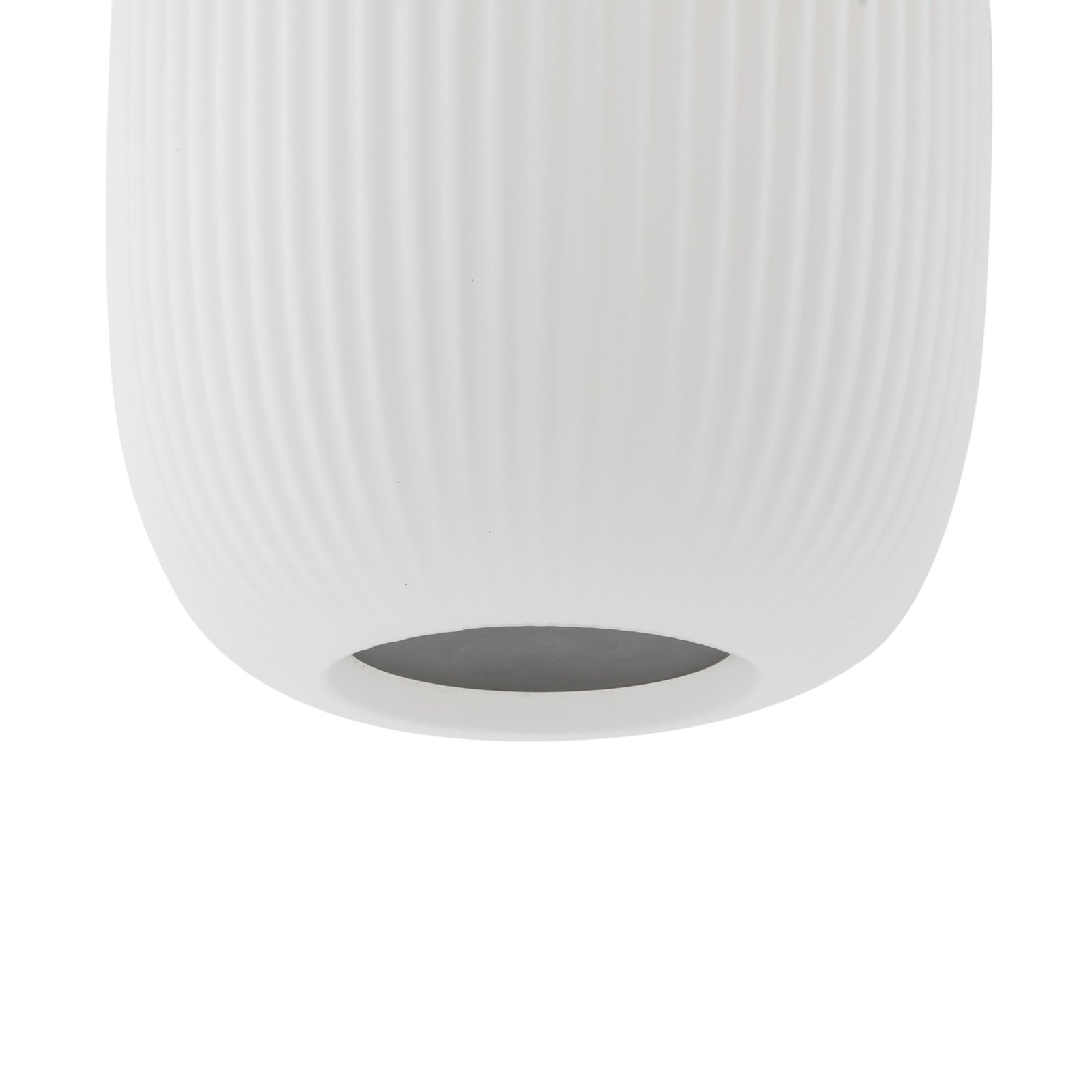 Lucande LED-pendel Lucya, 3-lys, glas, hvid, 64,5 cm
