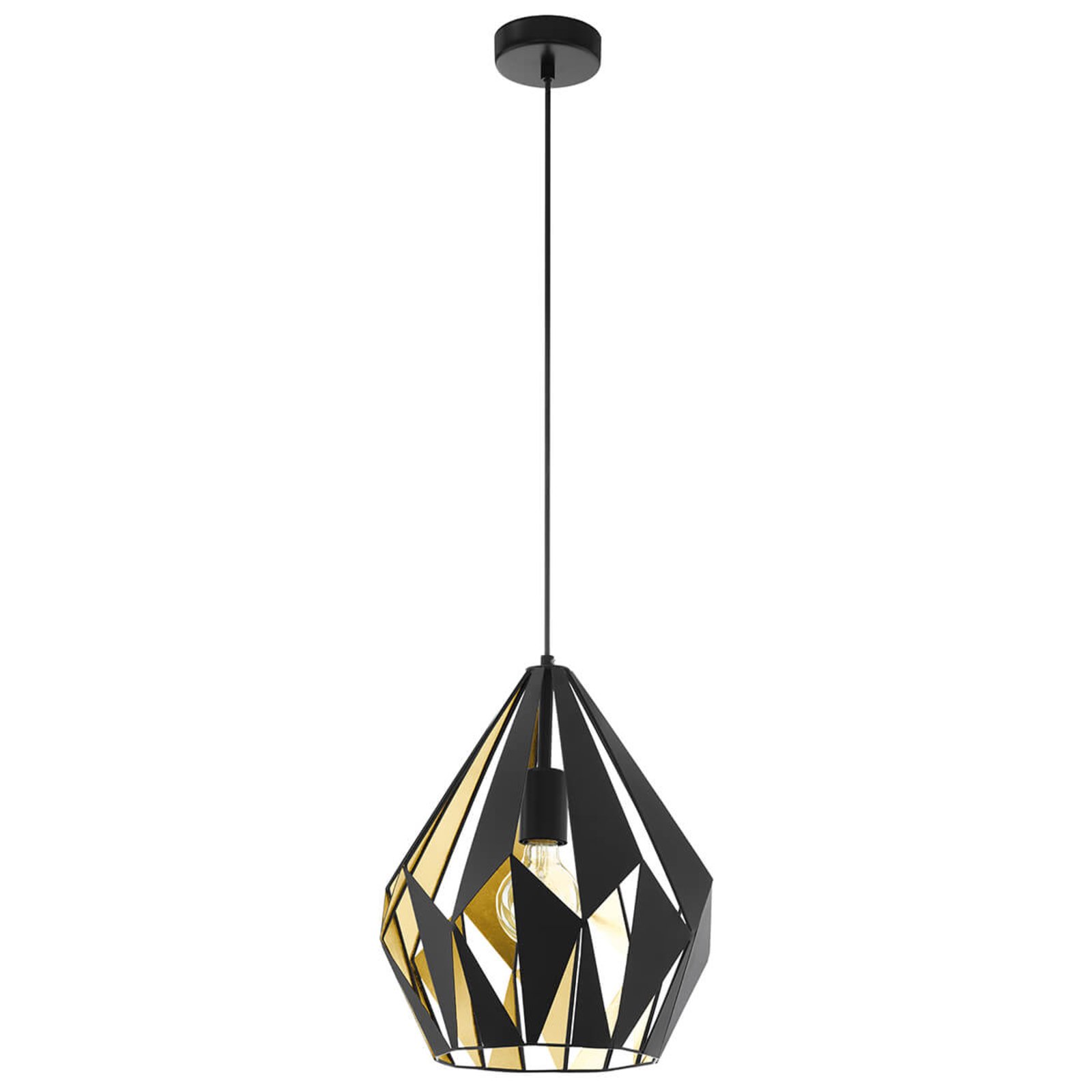 Hanglamp Carlton in zwart Ø 31 cm