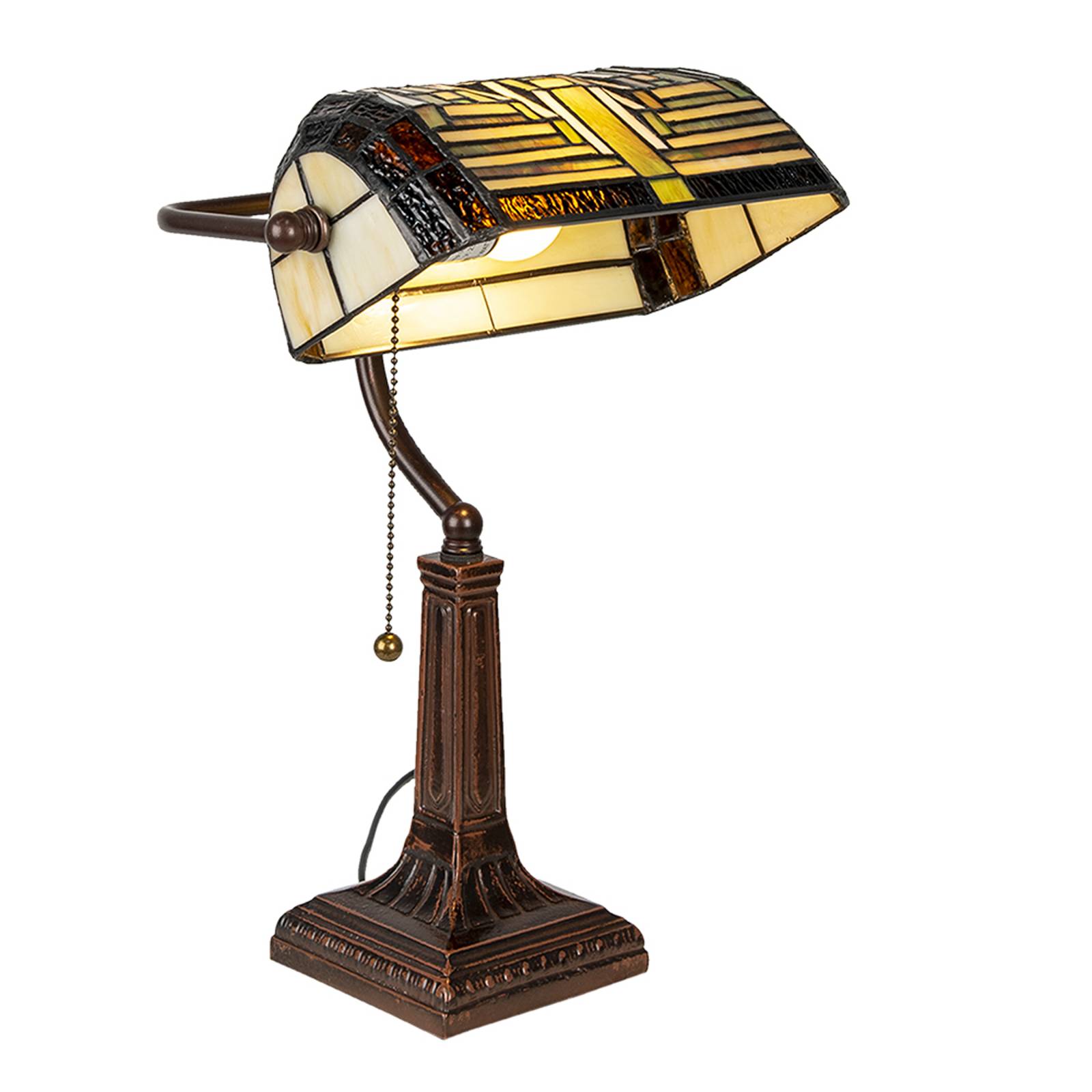 Clayre&Eef Lampe de bureau 5LL-6088 au style Tiffany