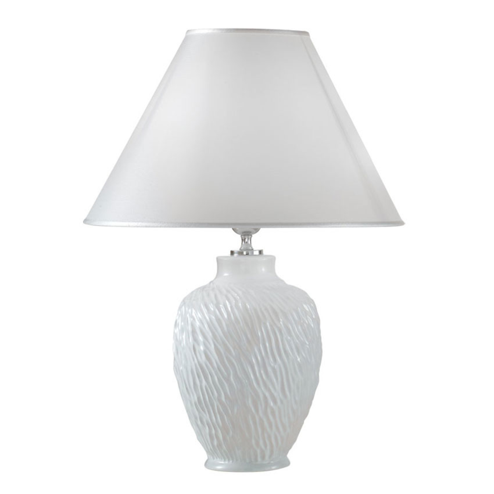 Ceramiczna lampa stołowa Chiara, w kolorze białym