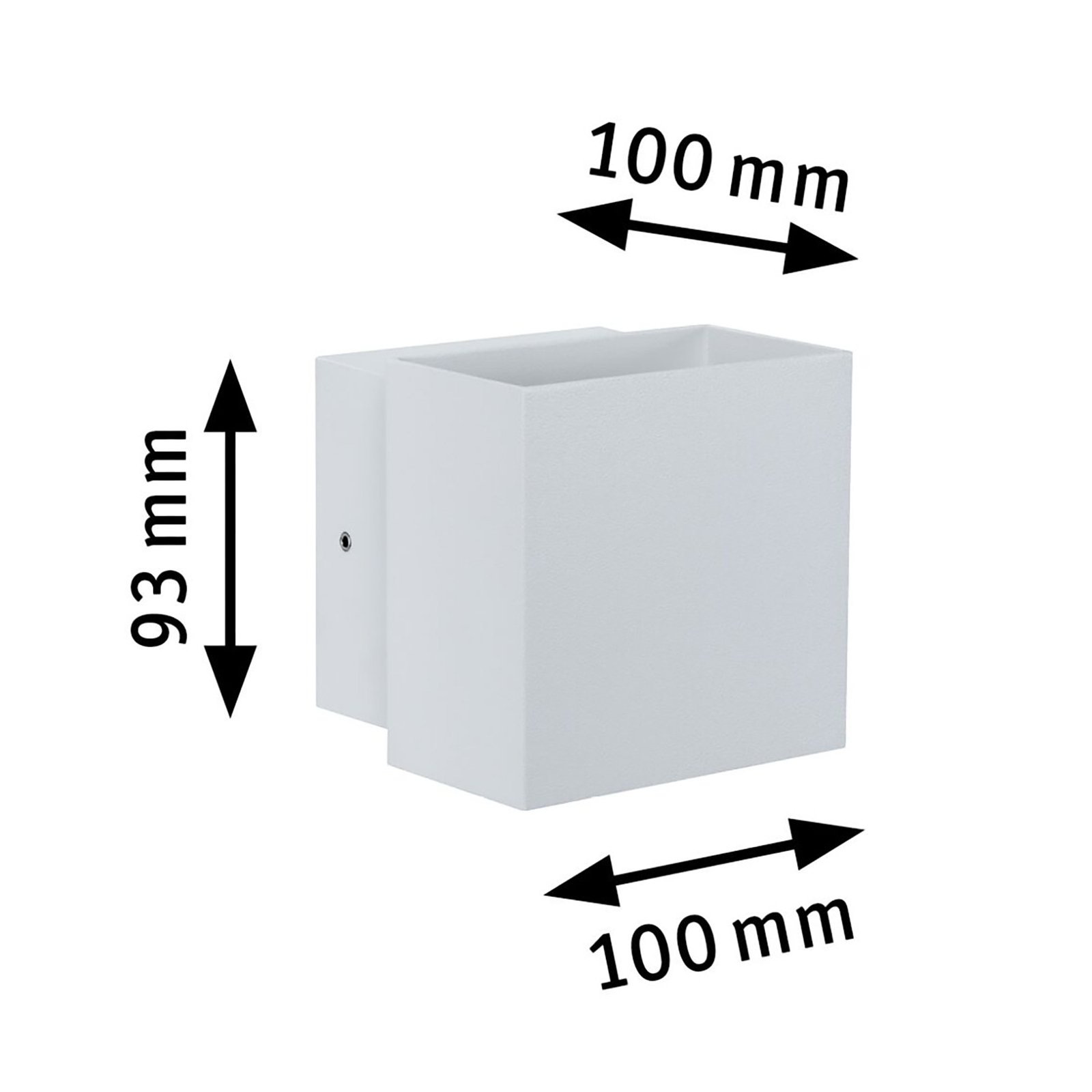 Paulmann Cybo LED-Außenwandleuchte, 2.700 K, 10x10 cm, weiß