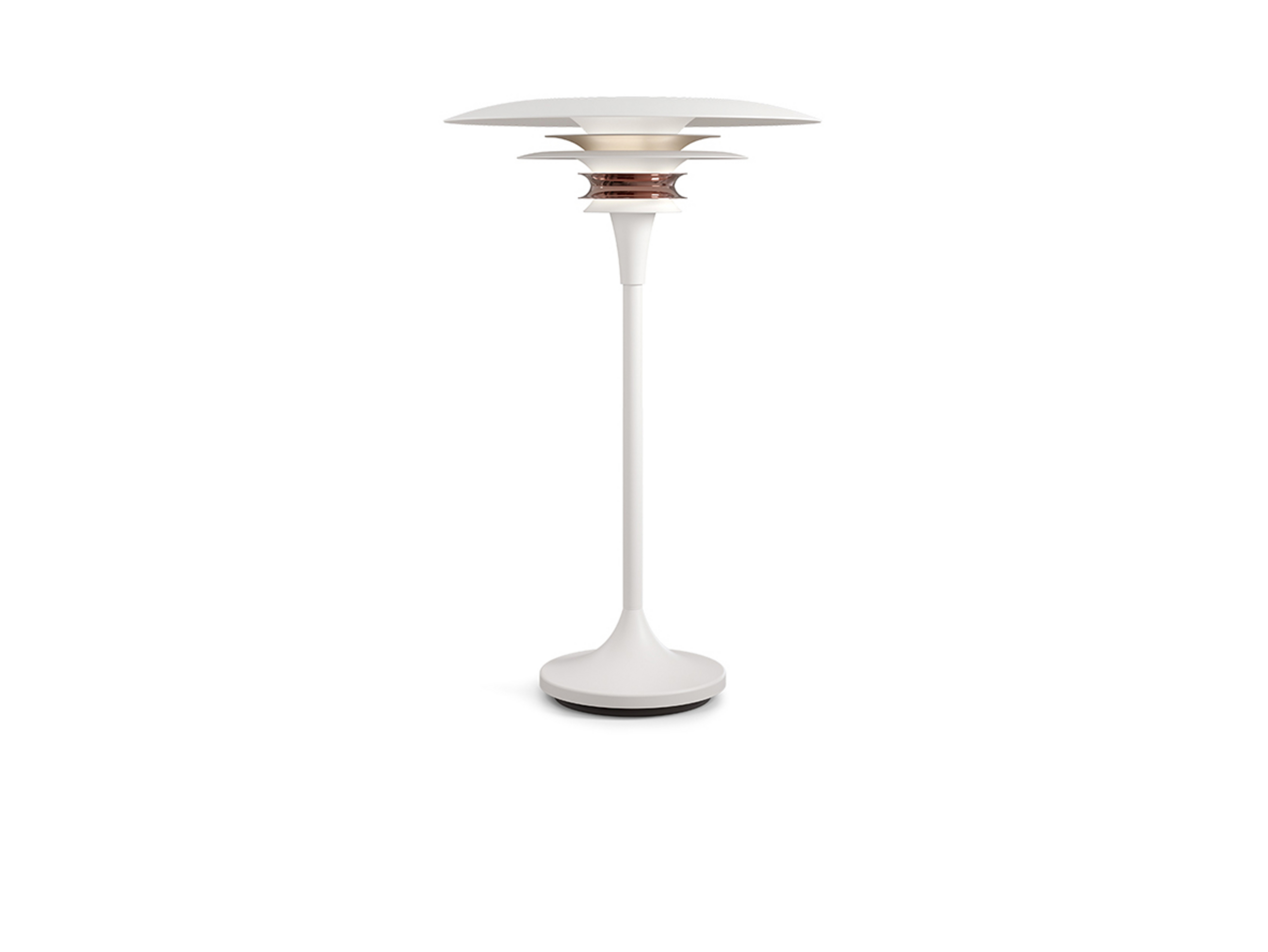 Diablo Table Lamp Ø30 Matt White/Rosé Silver - Belid