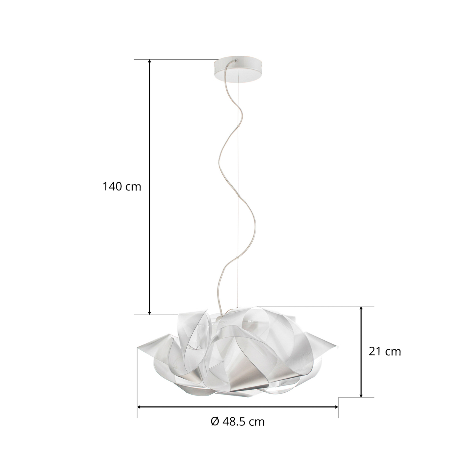 Slamp Fabula design-hanglamp, helder, small