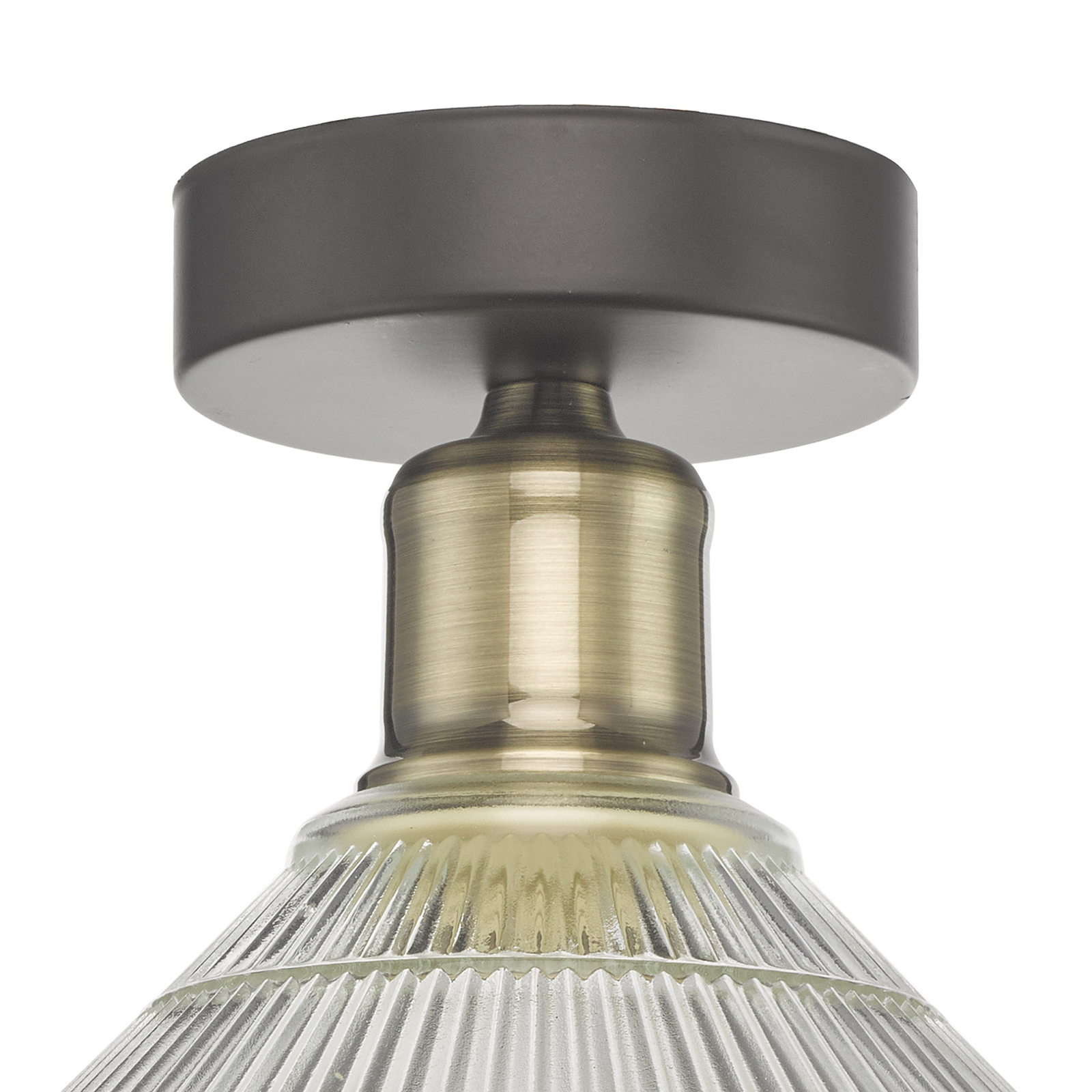 Boyd ceiling light with grooved glass shade