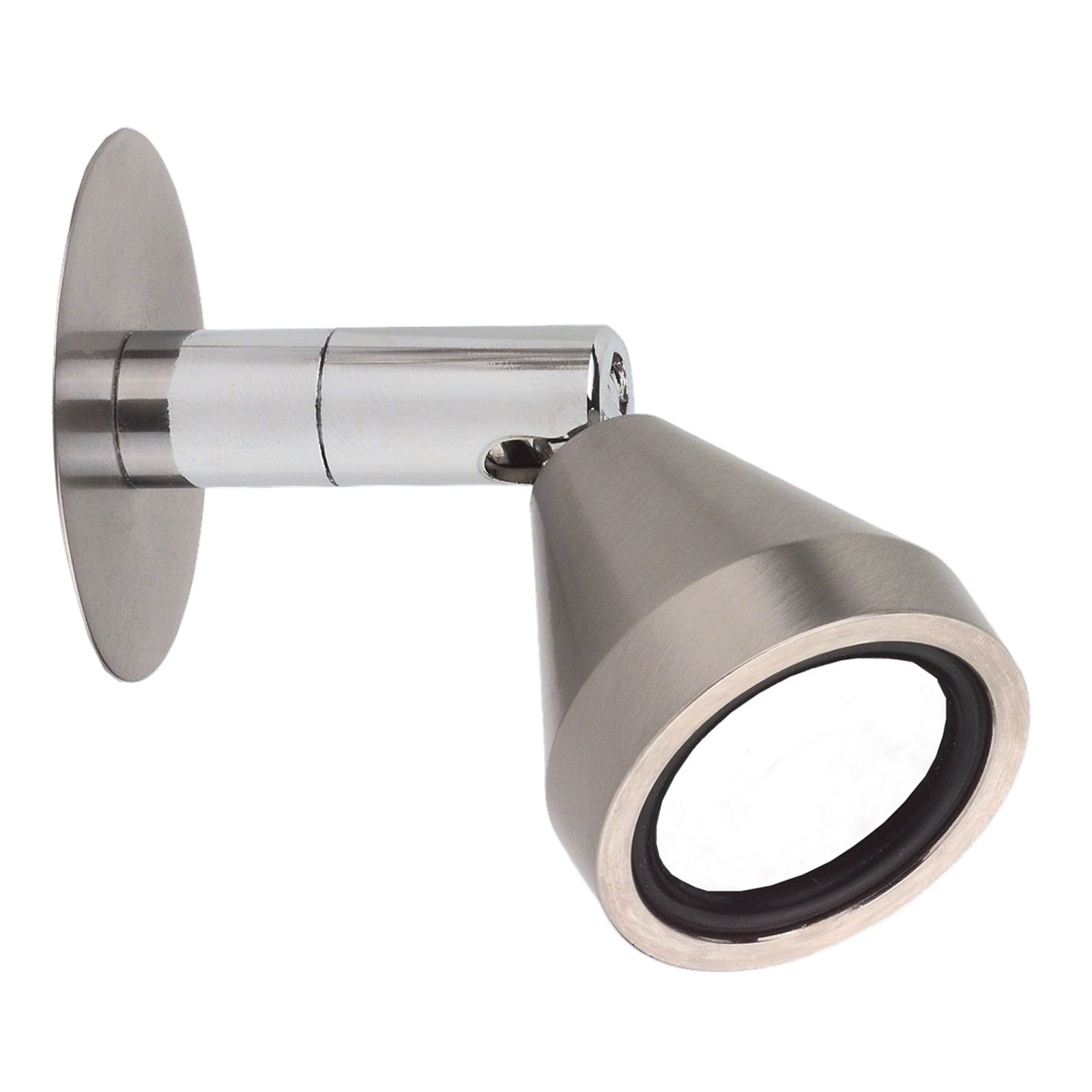 LED wall light Mini, swivelling, nickel, 3,000K