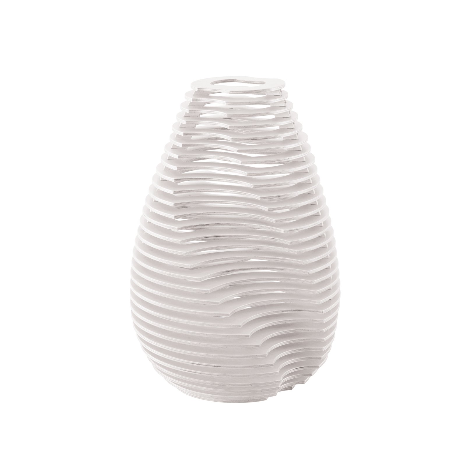 Lampe sur pied Twist, hêtre, blanc, 63,7 cm