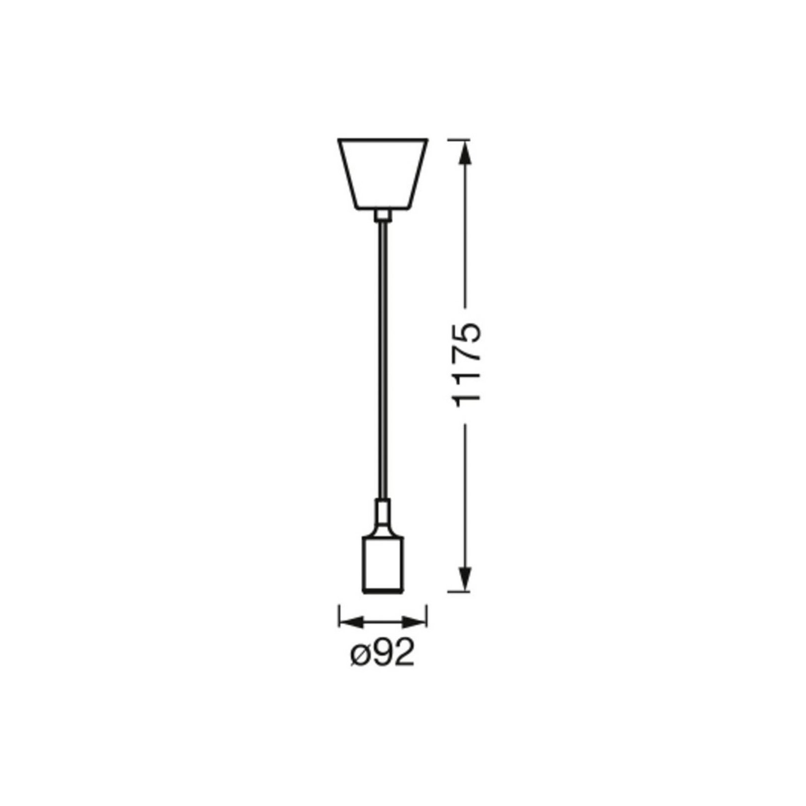 OSRAM Hängelampe VINTAGE 1906 BELL, weiß, Kunststoff, Ø 9 cm