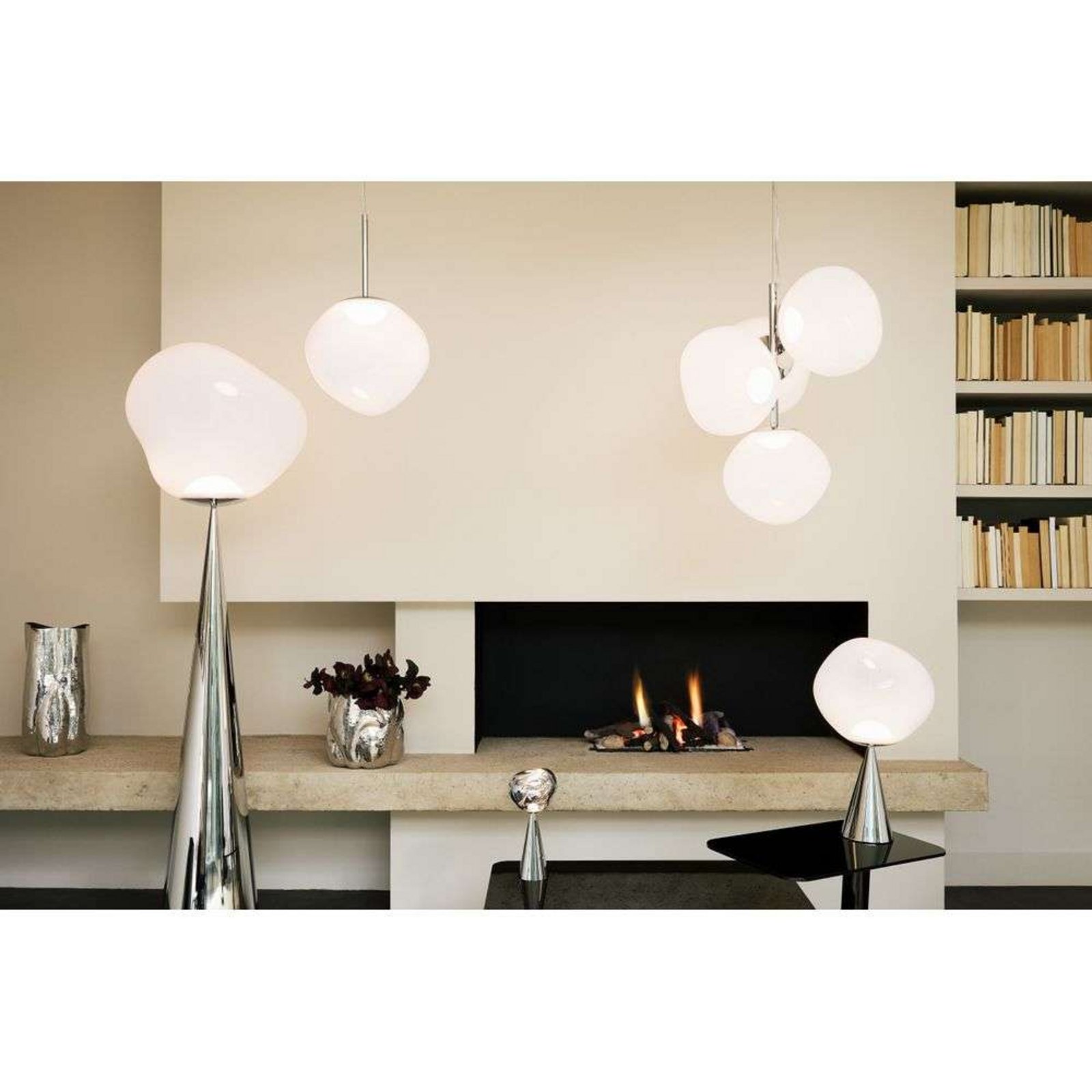 Melt Candeeiro Suspenso Mini Opal/Silver - Tom Dixon