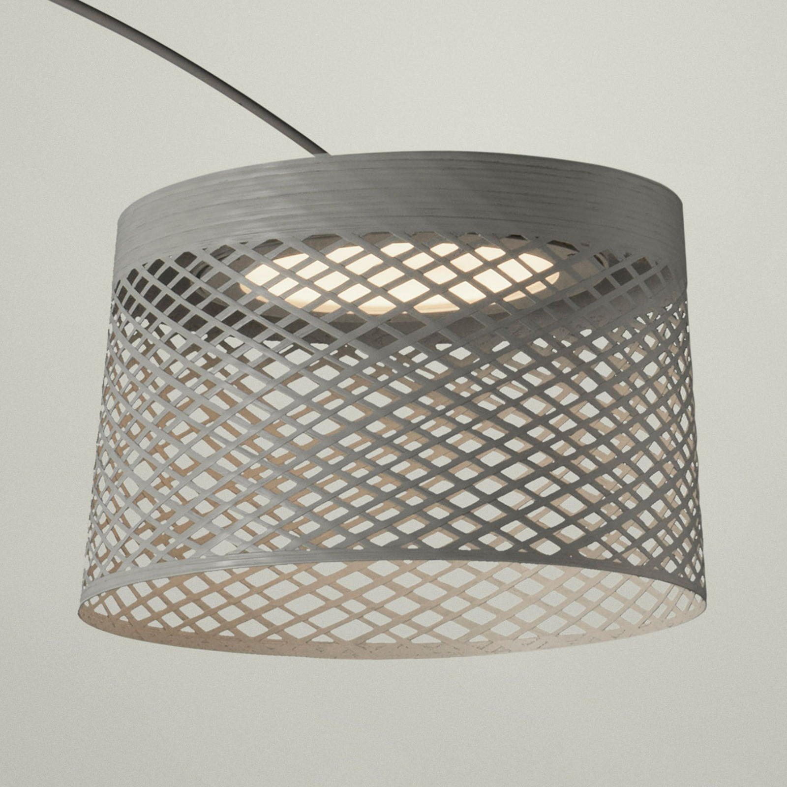 Foscarini Twiggy Grid LED oblouková lampa, béžová