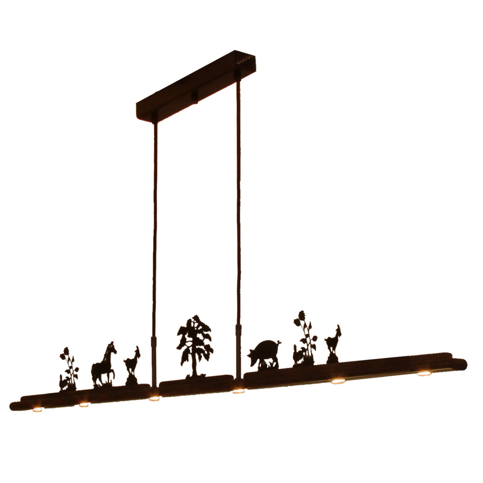 Menzel Anteo suspension LED, 7 motifs de ferme