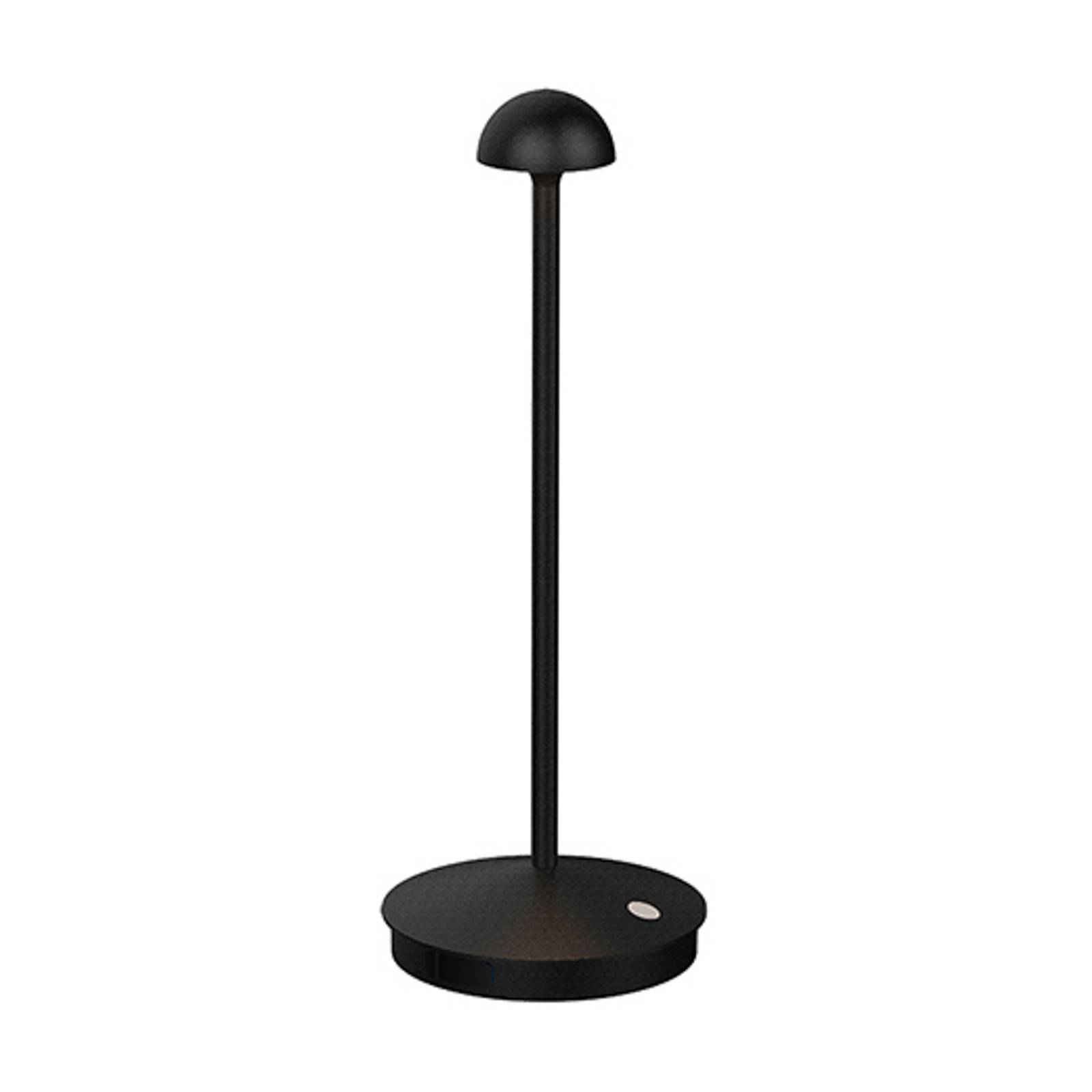 Zambelis LED-batteridriven bordslampa E314 ute svart matt