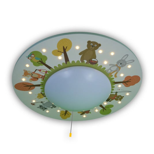 Deckenlampe Lustige Waldtiere, 1-flammig, 20 LEDs