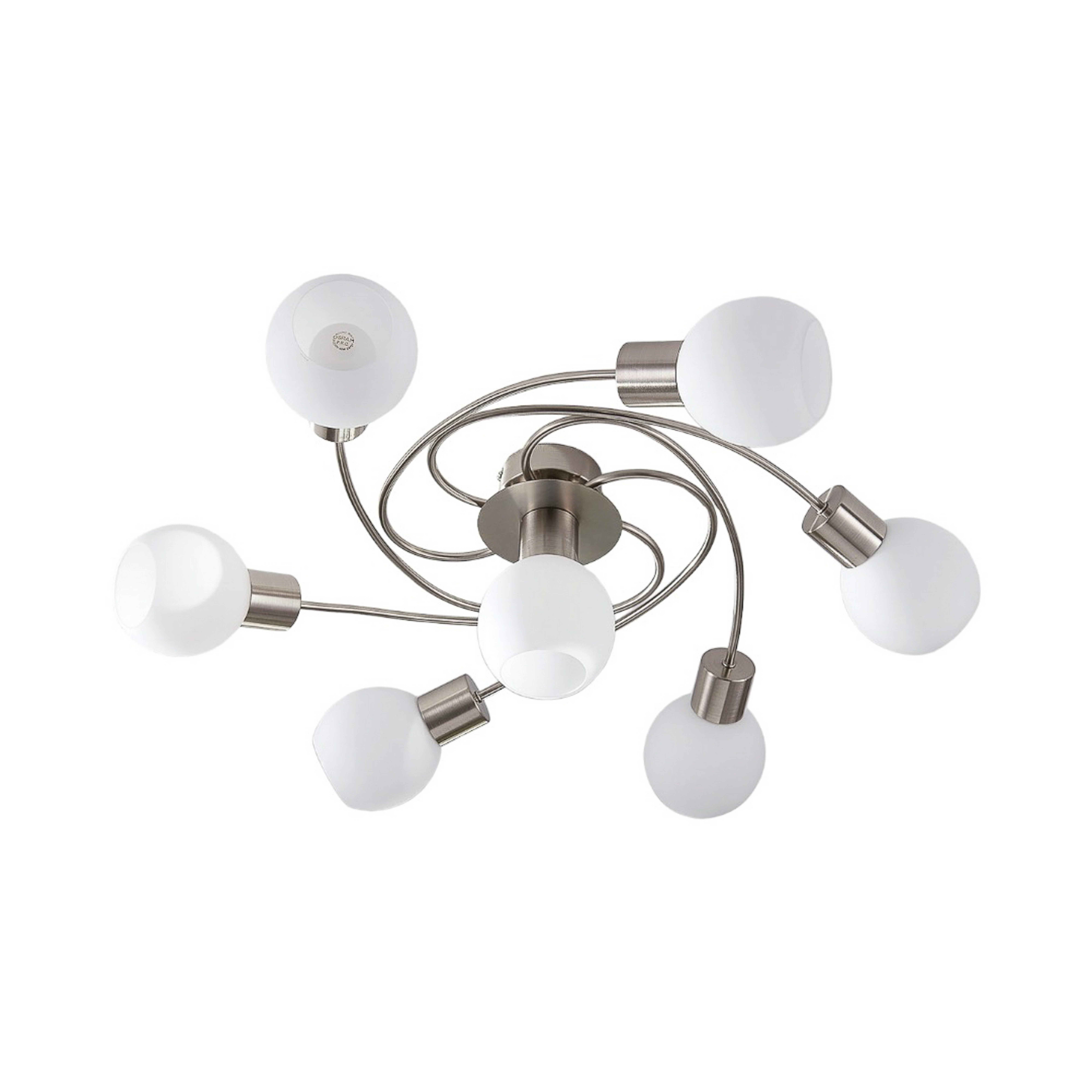 Ciala 7 Plafonnier White/Nickel - Lindby