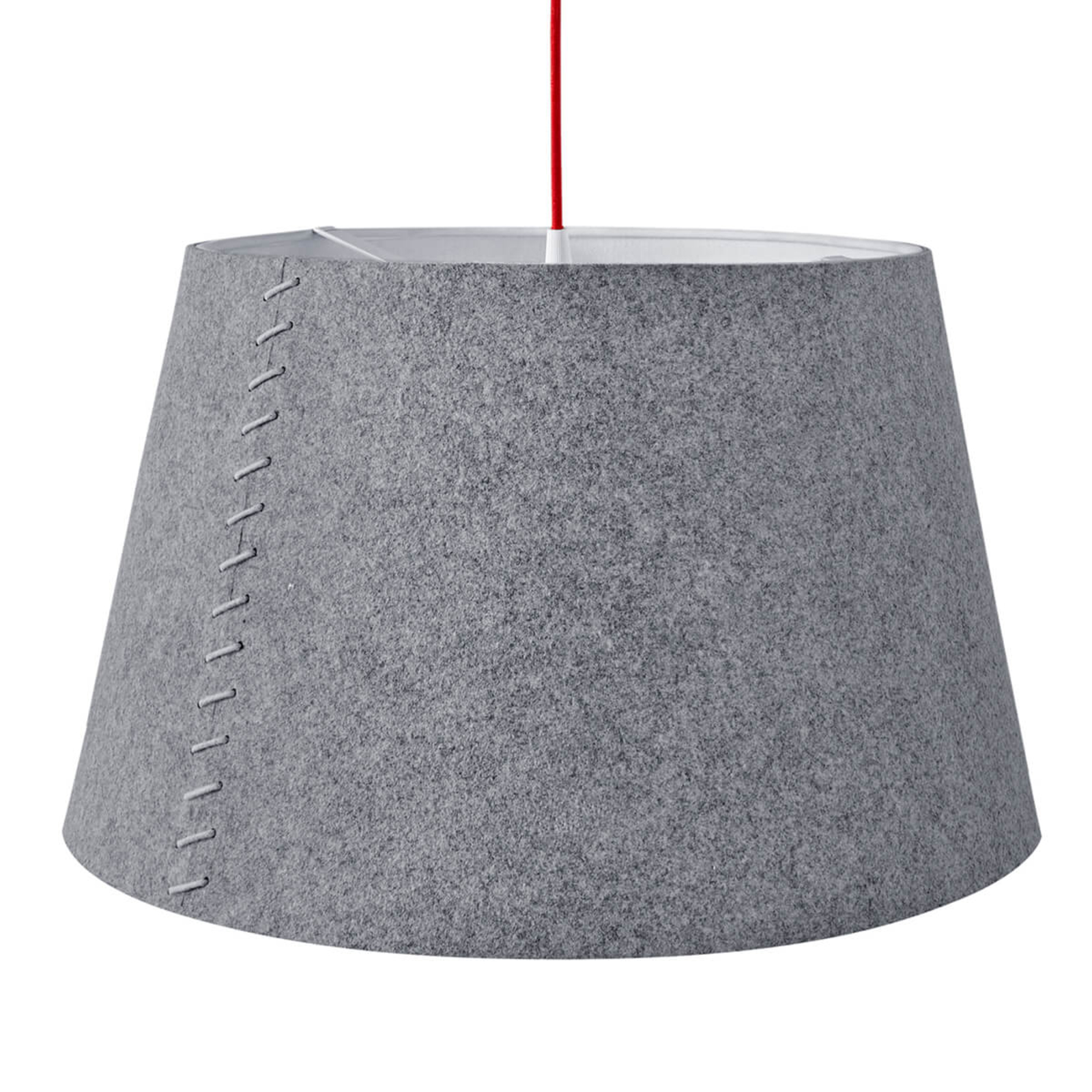 Alice - grå LED-hengelampe i filt, 50 cm