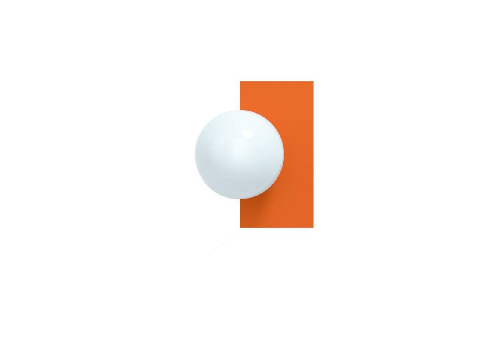 Candy Little Rectangle S v&auml;gglampa, orange Swedish Ninja - Vardagsrum - Metall