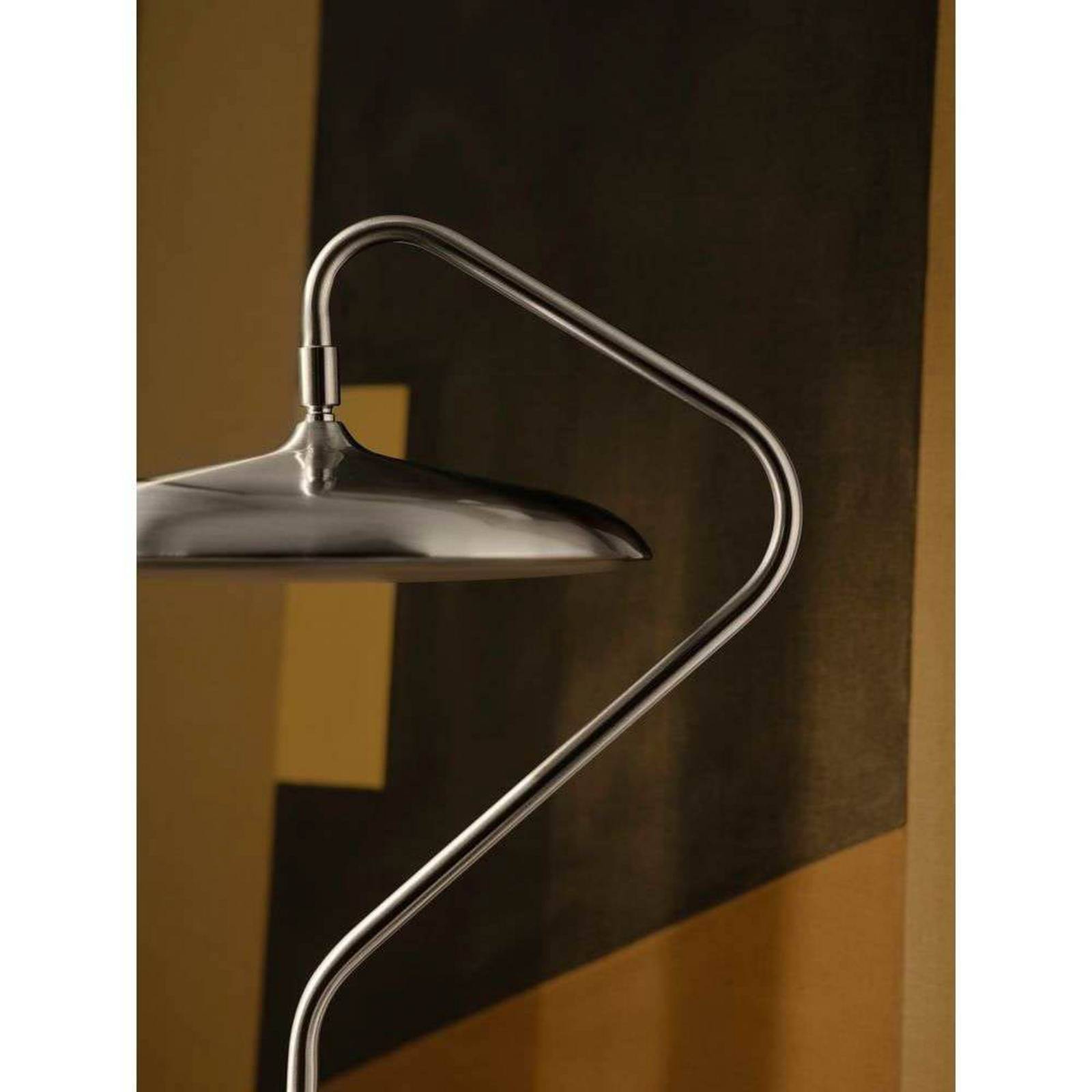 Lampa stołowa LED Artist, kolor stalowy, wysokość 41 cm, stal szlachetna