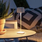 Capri Mini LED table lamp for outdoors, white