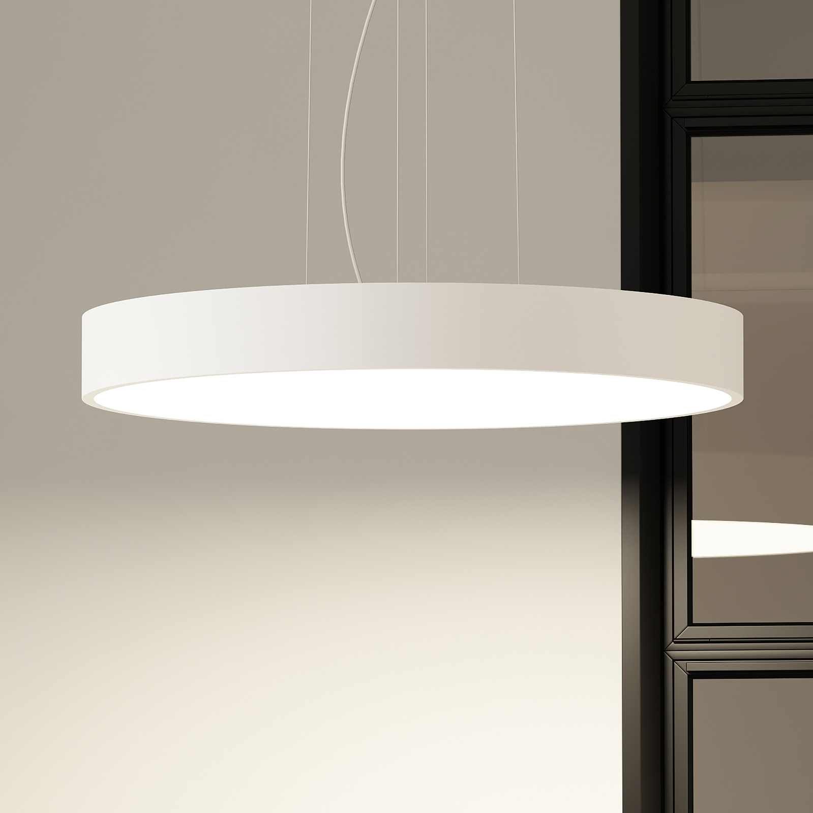 Arcchio Noabelle LED-hengelampe, hvit, 80 cm