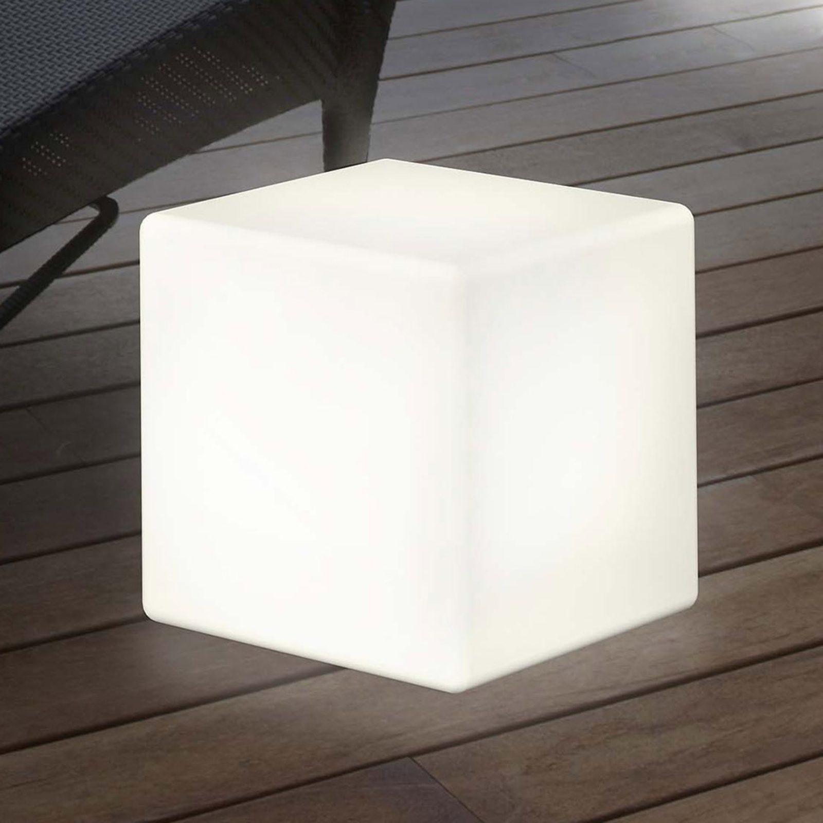 8 Seasons Shining Cube LED solar decorative light, 33 cm, polyethylene, 2 W, energy efficiency: A, L: 33 cm, W: 33 cm, H: 33 cm